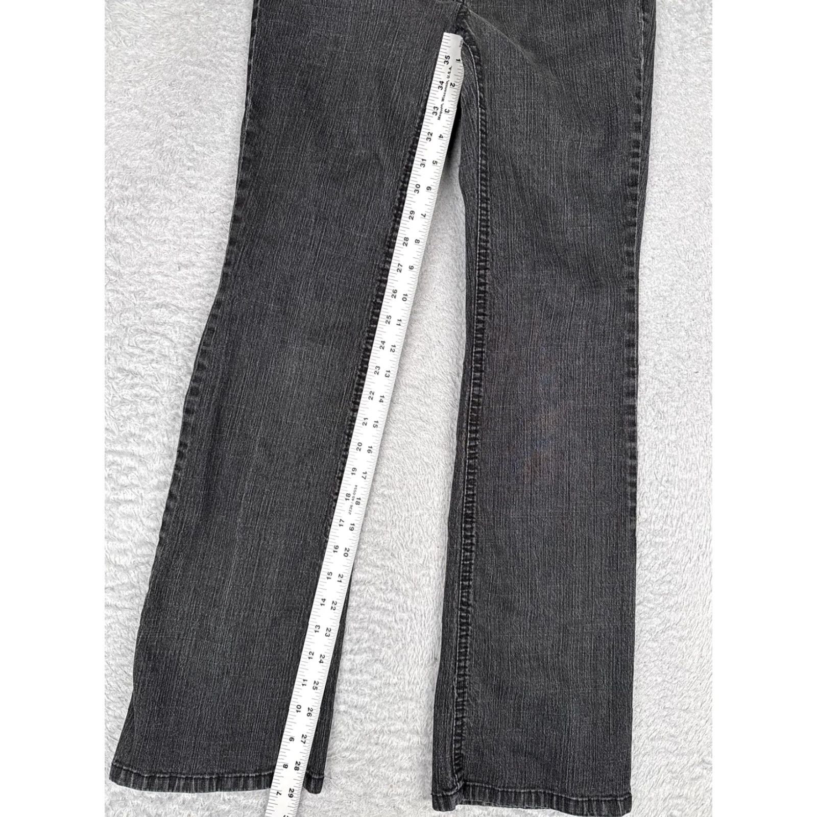 Faded Glory Faded Glory Jeans Womens Petite 4 Bootcut Denim Charcoal Mid Rise 26x29 Stretch 5-Pocket Logo Zipper Jeans Mens? Size 27" / US 4 / IT 40 - 7 Thumbnail