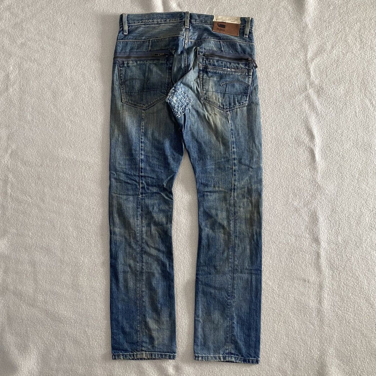 If Six Was Nine Gstar Raw Distressed Sashiko Repaired Denim w36 Size US 36 / EU 52 - 7 Thumbnail