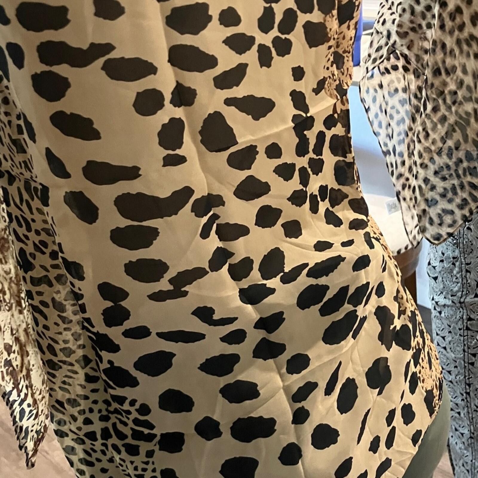 Other Elegant Leopard Print Women's Blouse Size XS / US 0-2 / IT 36-38 - 2 Thumbnail