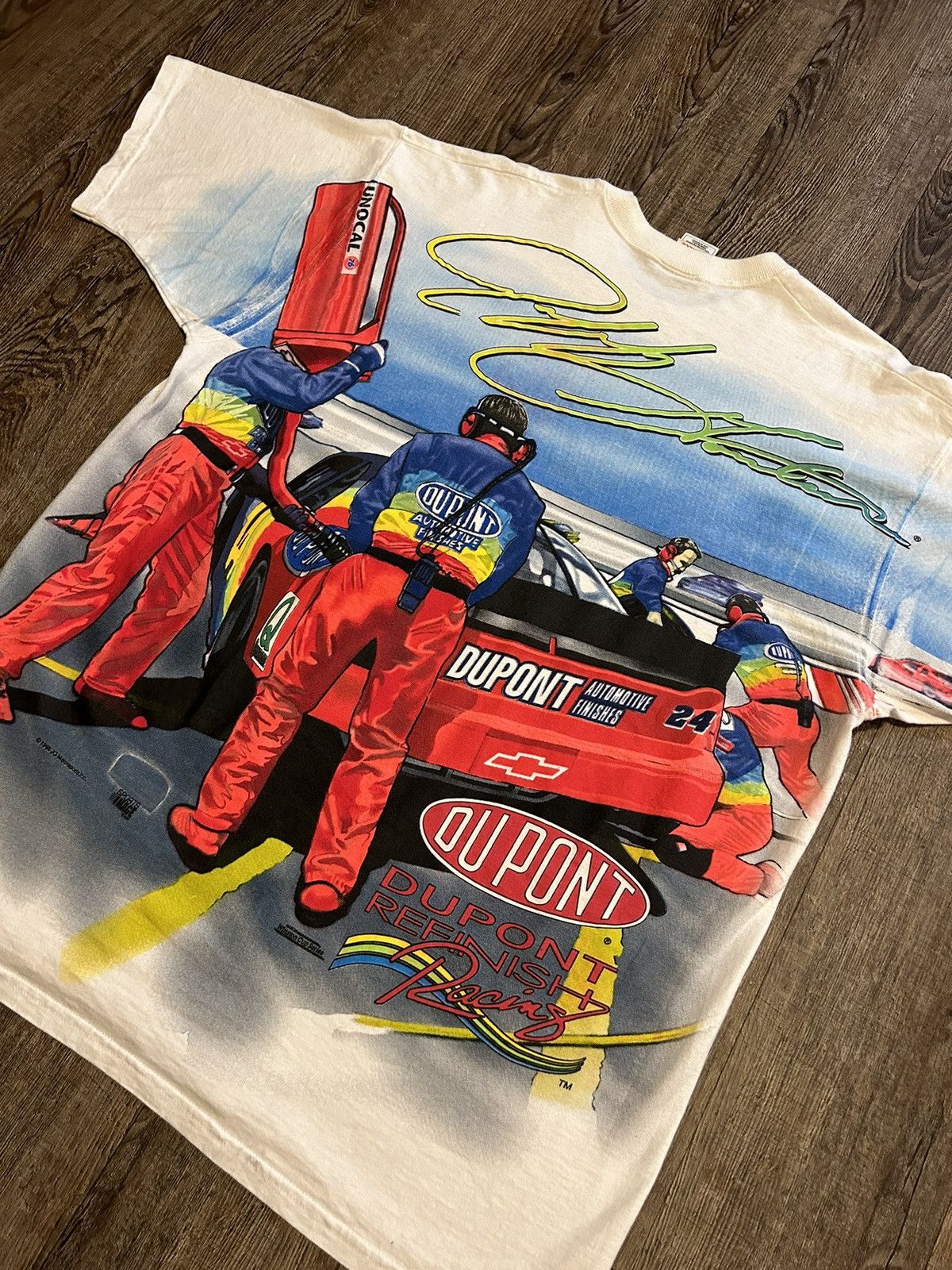 Chase Authentics × Japanese Brand × NASCAR Vintage 1996 AOP Jeff Gordon All Over Print NASCAR Shirt Size US XL / EU 56 / 4 - 1 Thumbnail