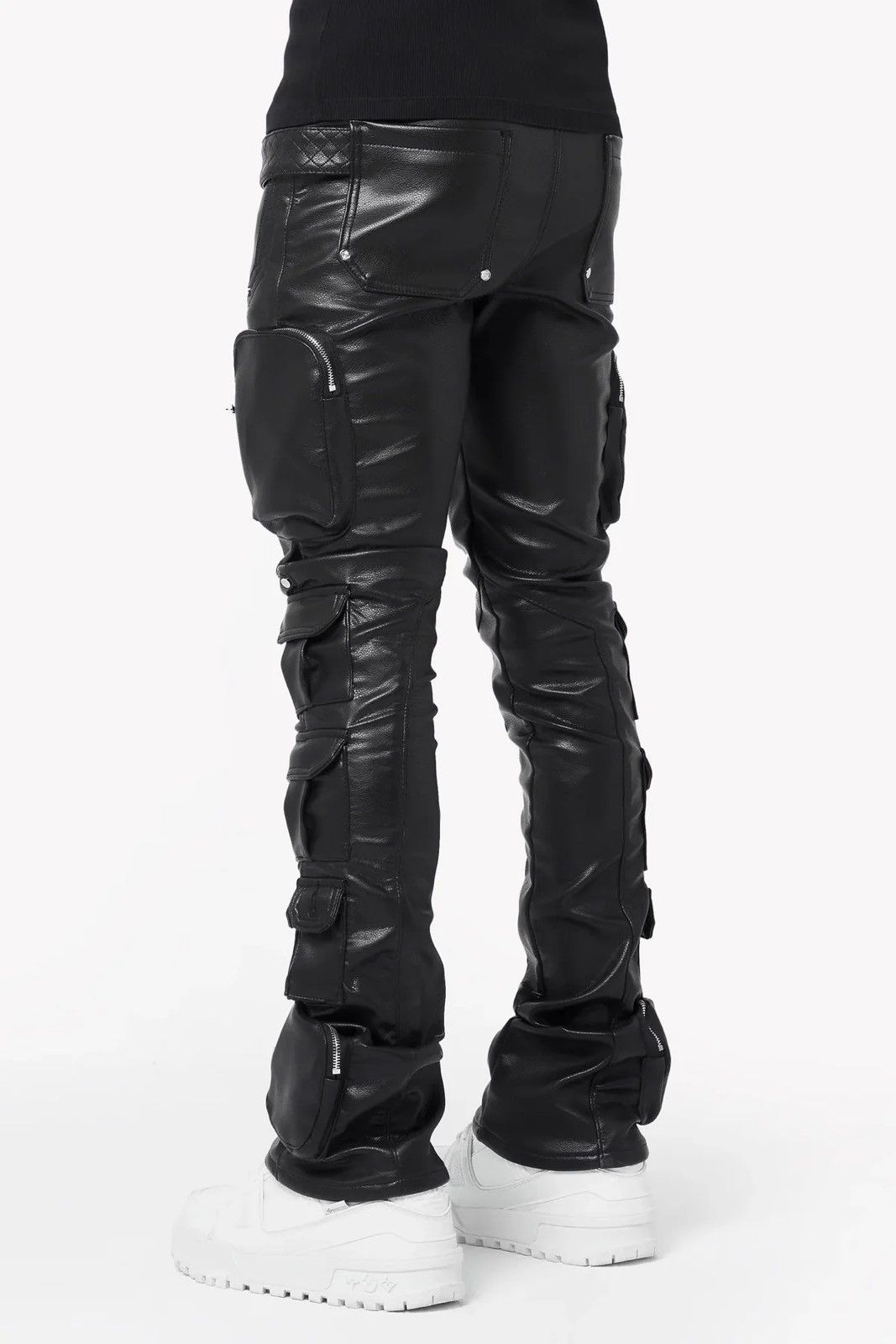 GUAPI GUAPI - OBSIDIAN BLACK CARGO LEATHER STACKED Size US 34 / EU 50 - 5 Thumbnail