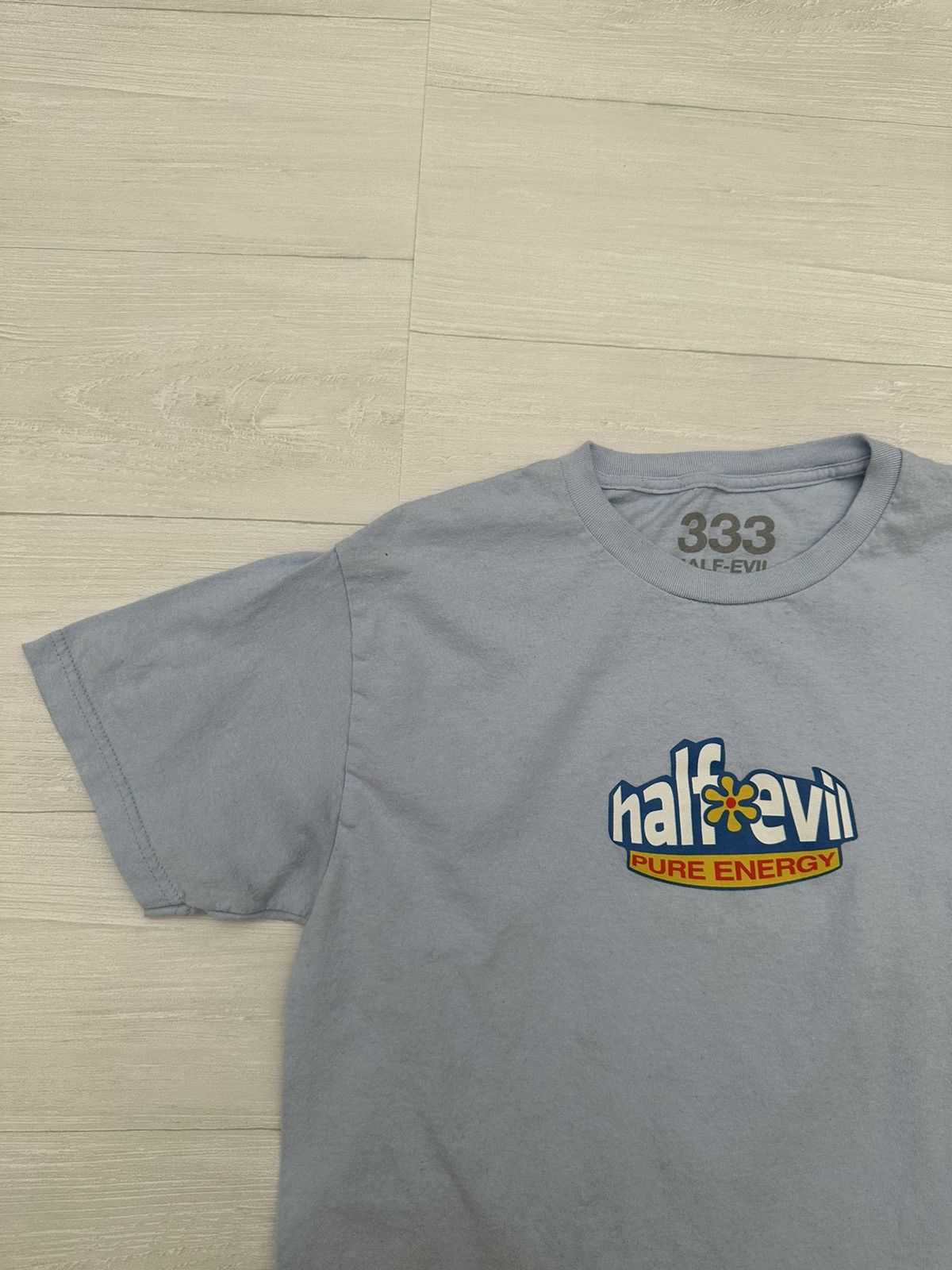 Half Evil Half Evil Baby Blue Pure Energy Flower Petal Logo Tee Large Size US L / EU 52-54 / 3 - 1 Thumbnail