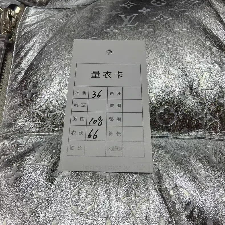Louis Vuitton Louis Vuitton Silver full logo down jacket Size XS / US 0-2 / IT 36-38 - 6 Thumbnail