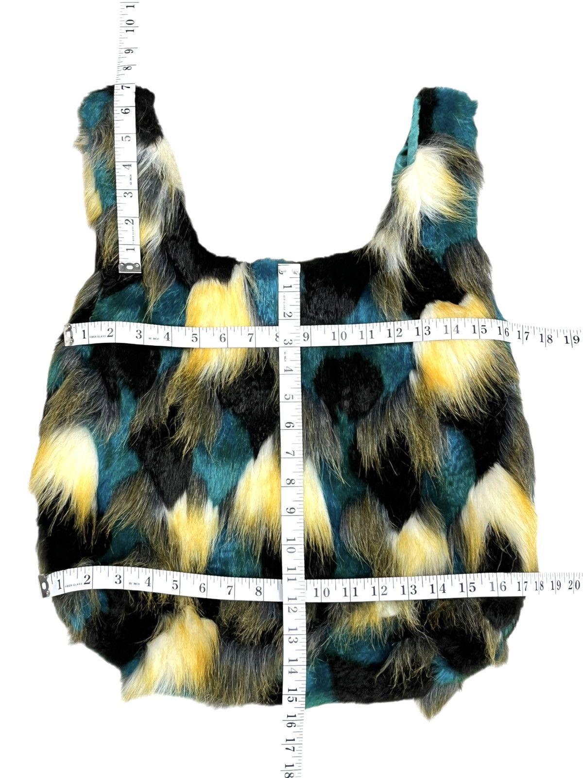 United Colors Of Benetton 🔥Benetton Faux Fur Magnetic Closure Tote Y2K LGB IF 6 9 Size ONE SIZE - 17 Thumbnail