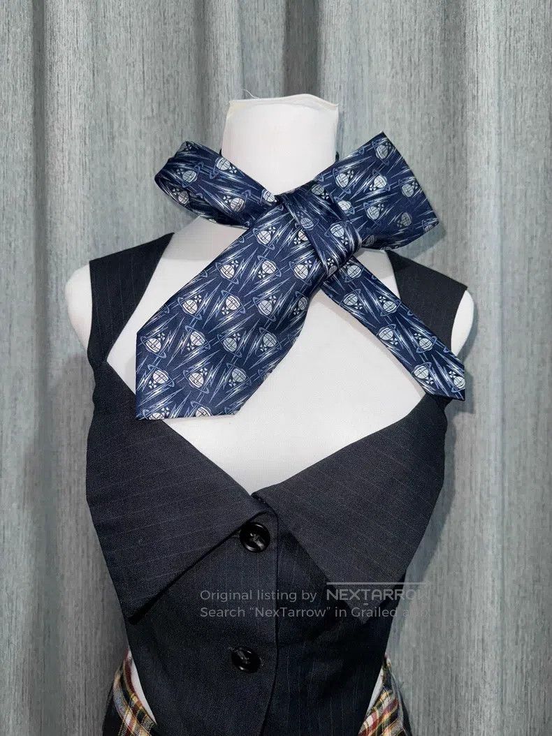 Other Vivienne Westwood Rare Blue Lightning and Saturn Logo Tie Size ONE SIZE - 1 Thumbnail