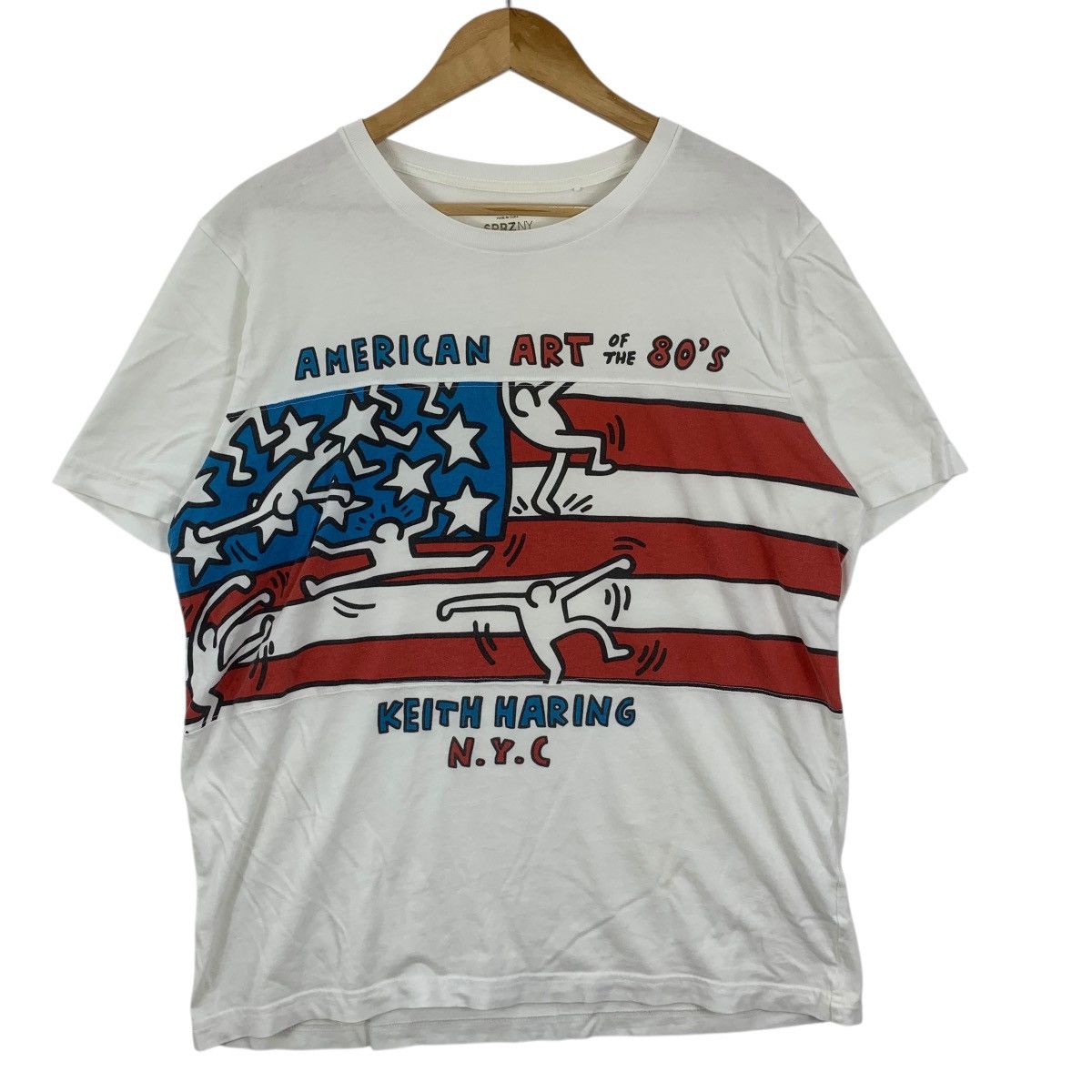 Uniqlo KEITH HARING x UNIQLO American Flag Pop Art Tee Shirt Size US XL / EU 56 / 4 - 4 Thumbnail