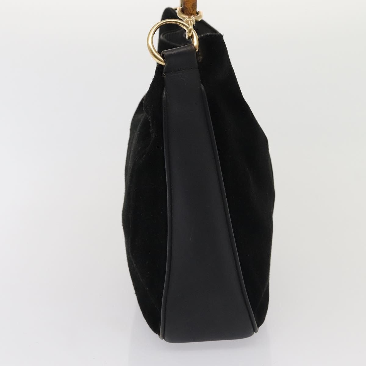 Gucci GUCCI Bamboo Hand Bag Suede Black Size ONE SIZE - 4 Thumbnail