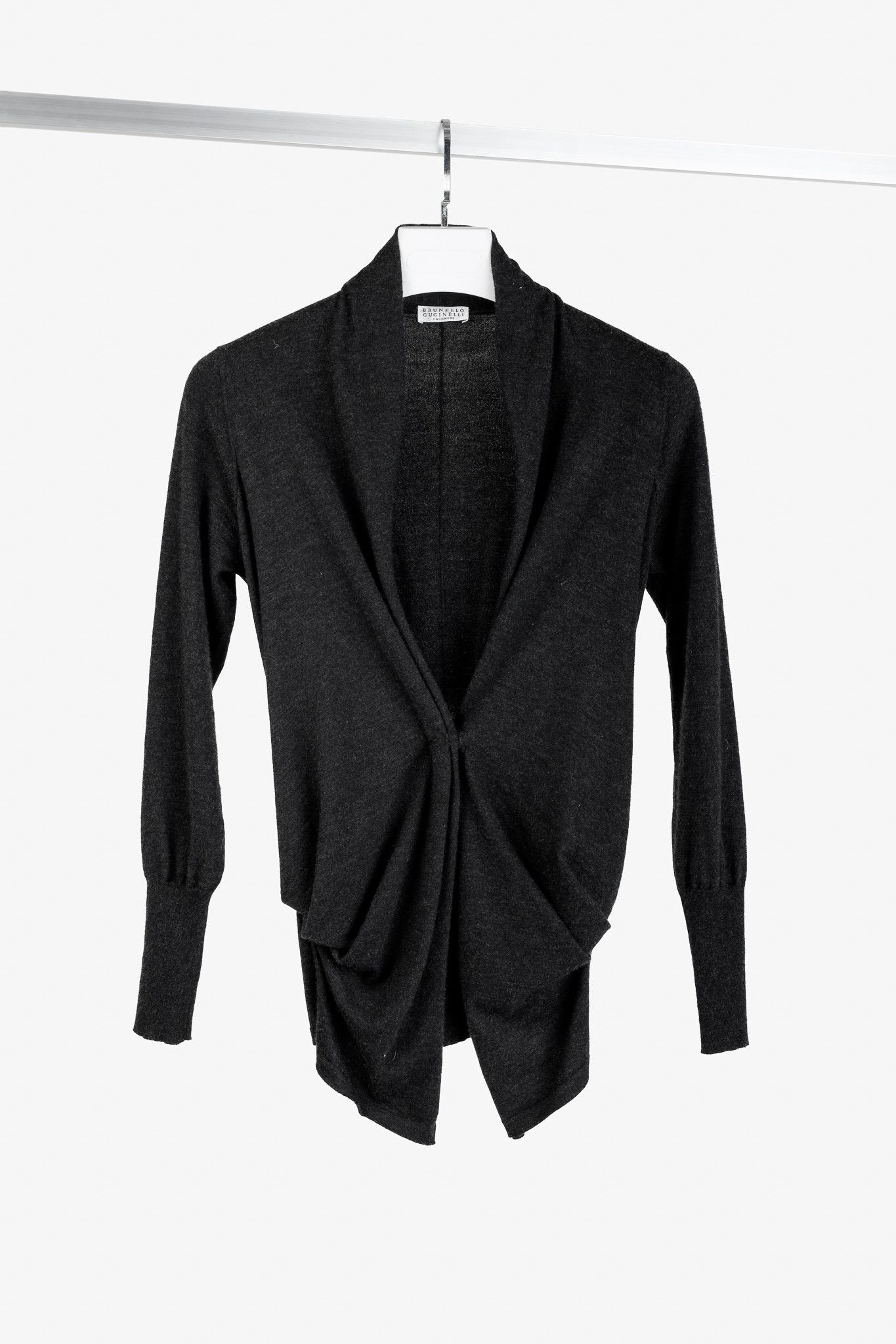 Brunello Cucinelli Brunello Cucinelli Charcoal Grey Cashmere Cardigan Size S / US 4 / IT 40 - 1 Thumbnail