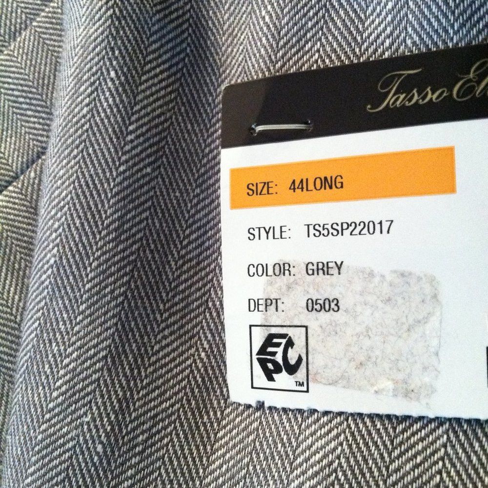 Tasso Elba TASSO ELBA MENS NEW 62%LINEN38%VISCOSE SPORT COAT BLAZER 44L Size 44L - 13 Thumbnail