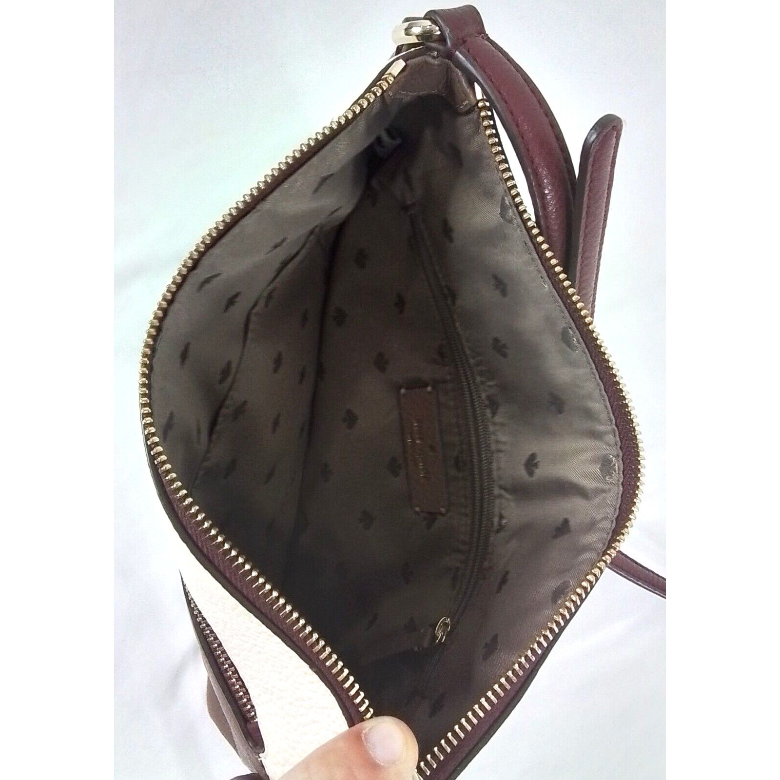 Kate Spade Kate Spade New York Leather Purse Brown Cream Size ONE SIZE - 7 Thumbnail