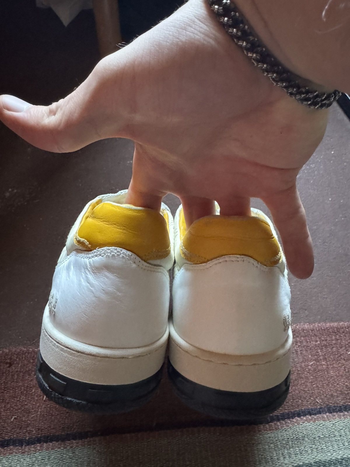 Rhude Rhude Racing Sneaker in White/Yellow Mustard Size US 9.5 / EU 42-43 - 7 Thumbnail
