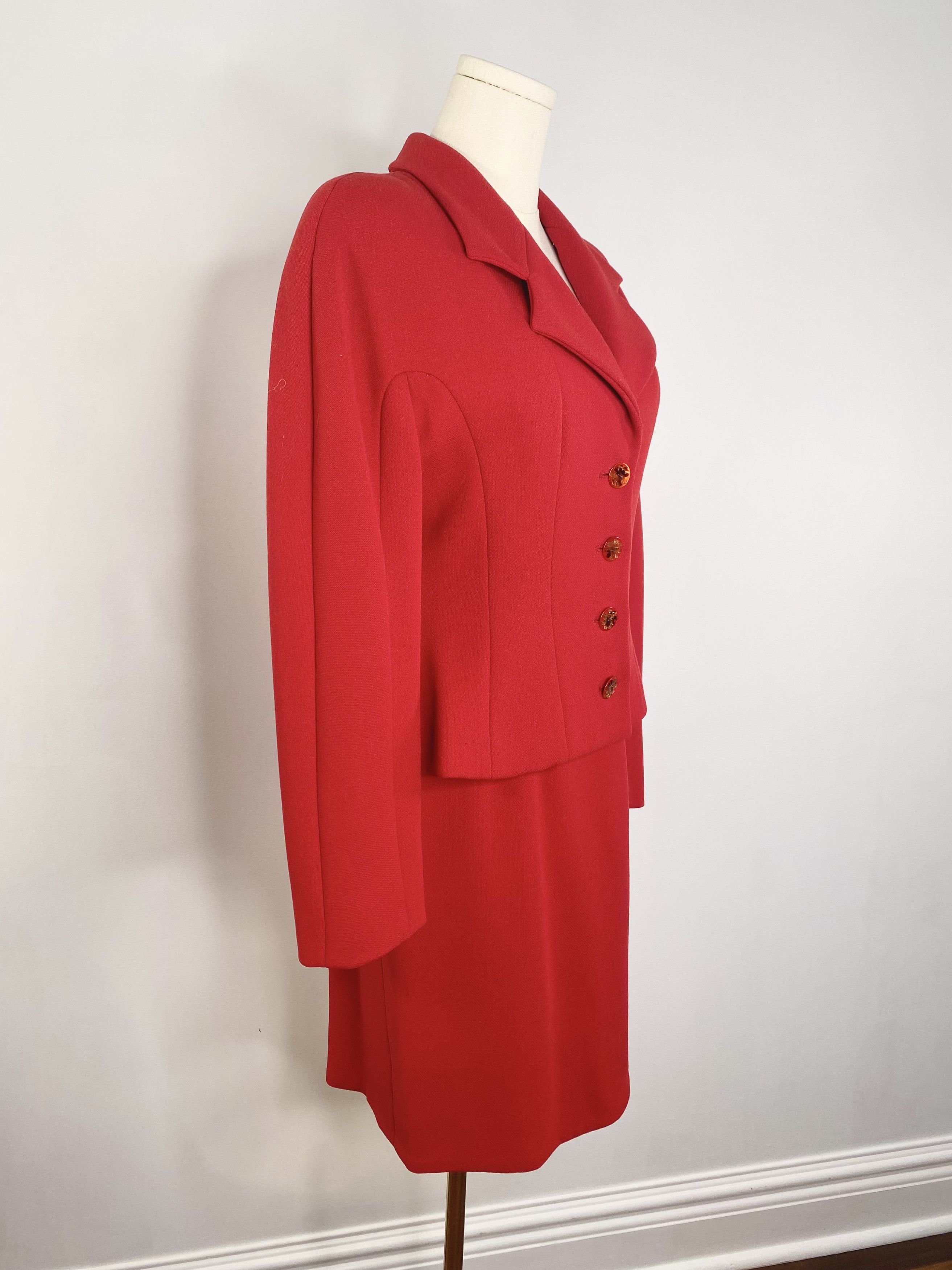 Chloe Vintage Archival Chloe - Red 2-Piece Skirt Designer Suit Size ONE SIZE - 5 Thumbnail