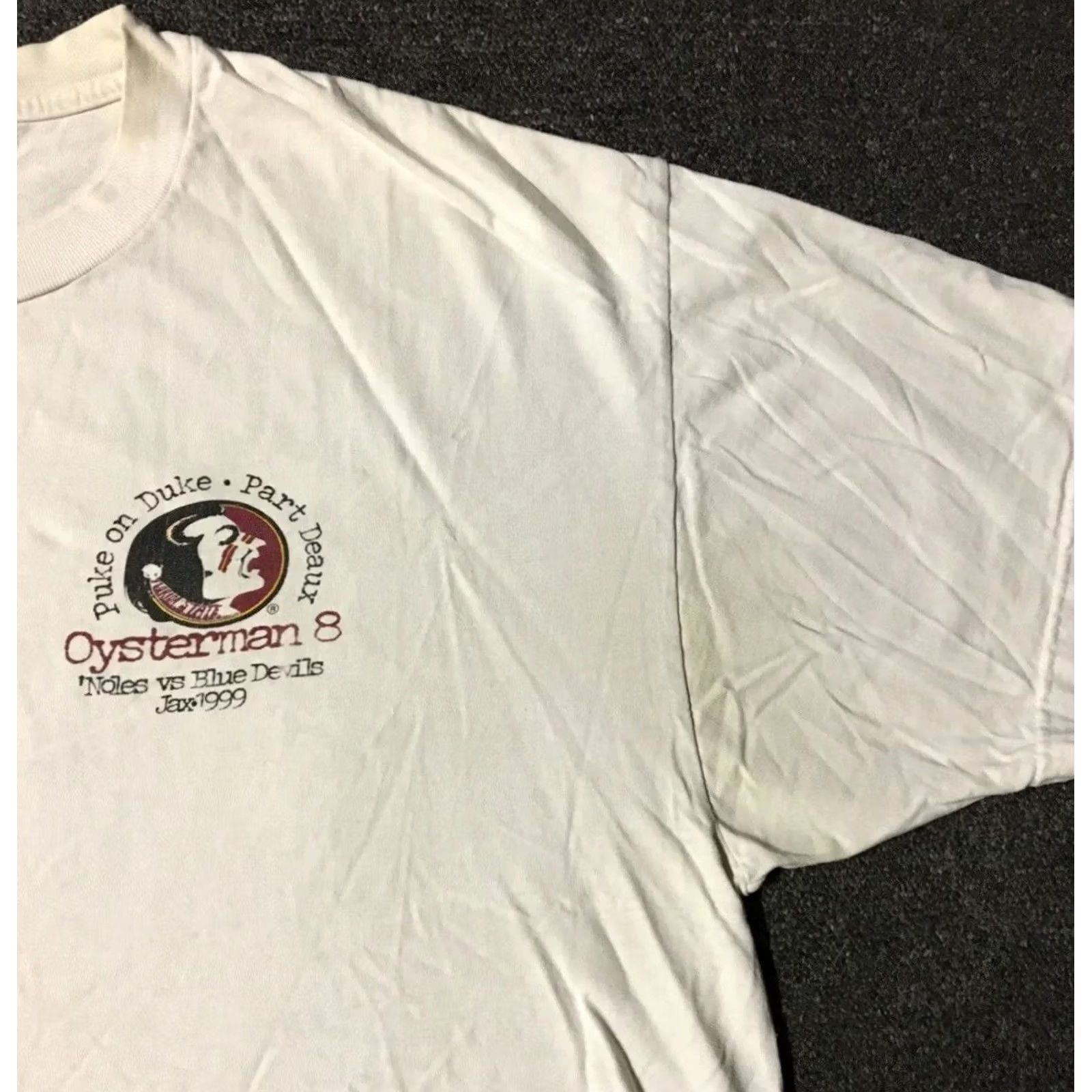 Vintage VINTAGE 90s Puke On Duke Noles Vs Blue Devils Shirt XXL College Funny Beer PE Size US XXL / EU 58 / 5 - 6 Thumbnail