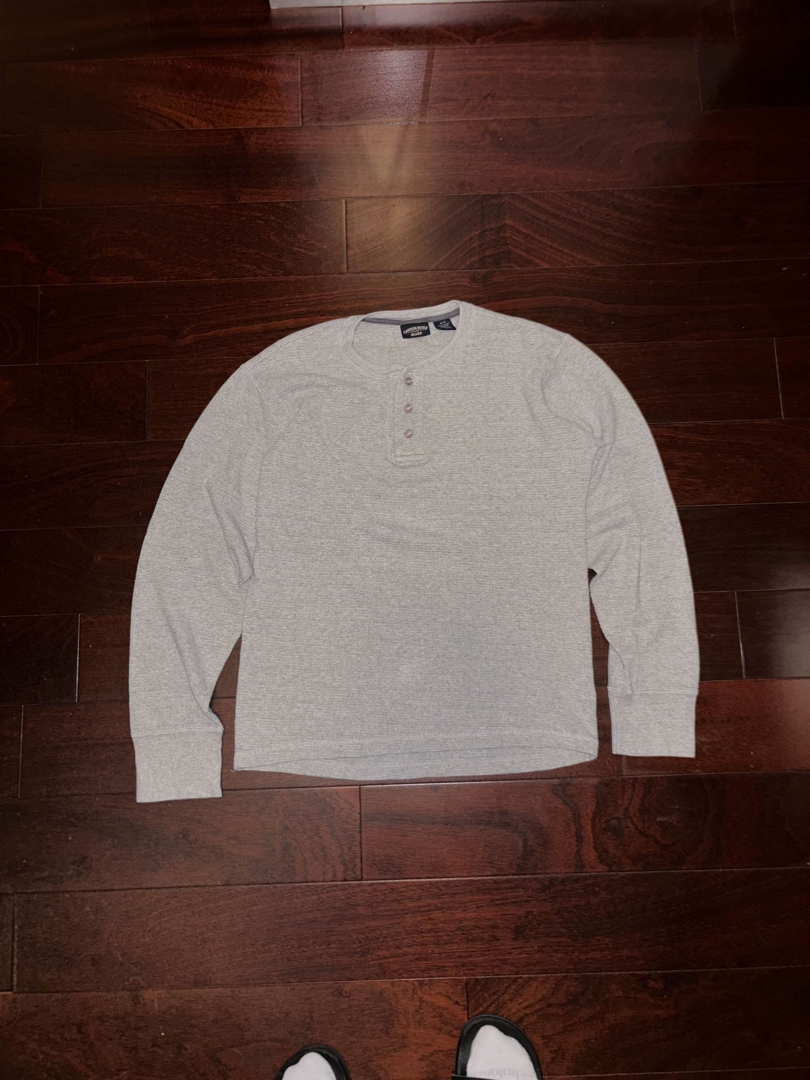 Vintage Y2K Canyon River Blues Gray Henley Button Up Shirt Size US S / EU 44-46 / 1 - 1 Thumbnail