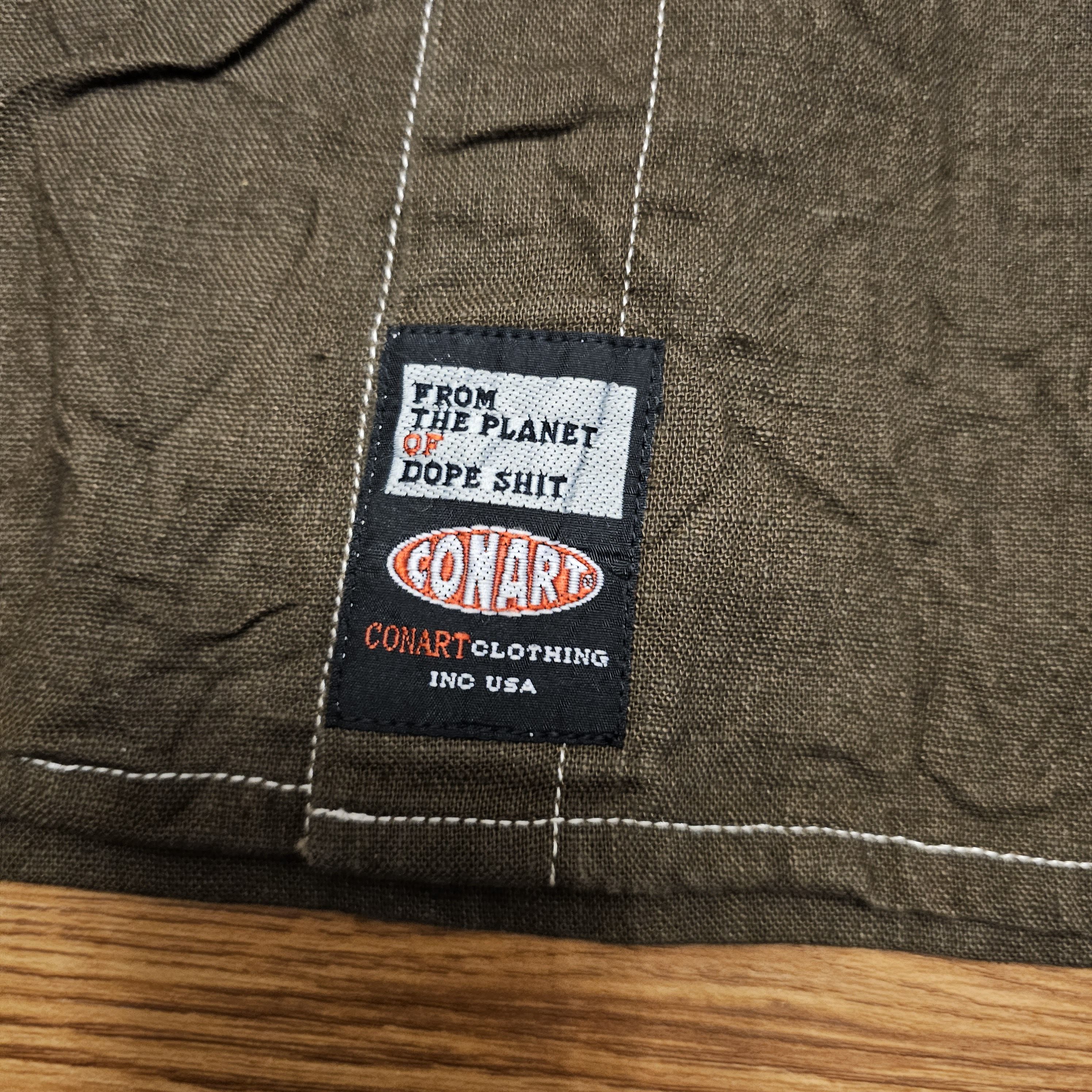 JNCO Vtg Y2K Conart Dope Shit Linen Contrast Stitch Button Shirt Size US M / EU 48-50 / 2 - 9 Thumbnail
