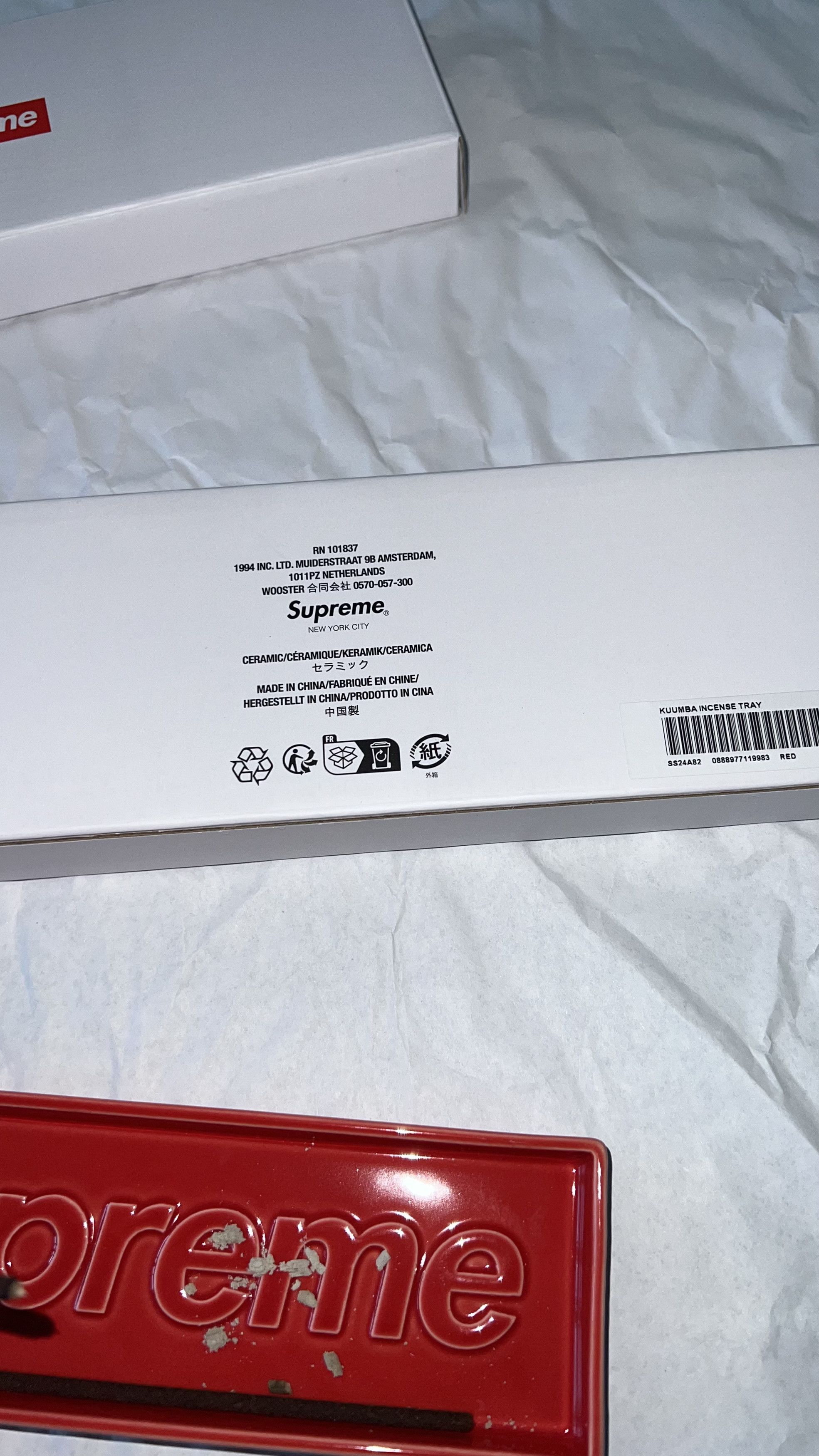 Supreme Supreme Kuumba Incense Tray Red Size ONE SIZE - 3 Thumbnail