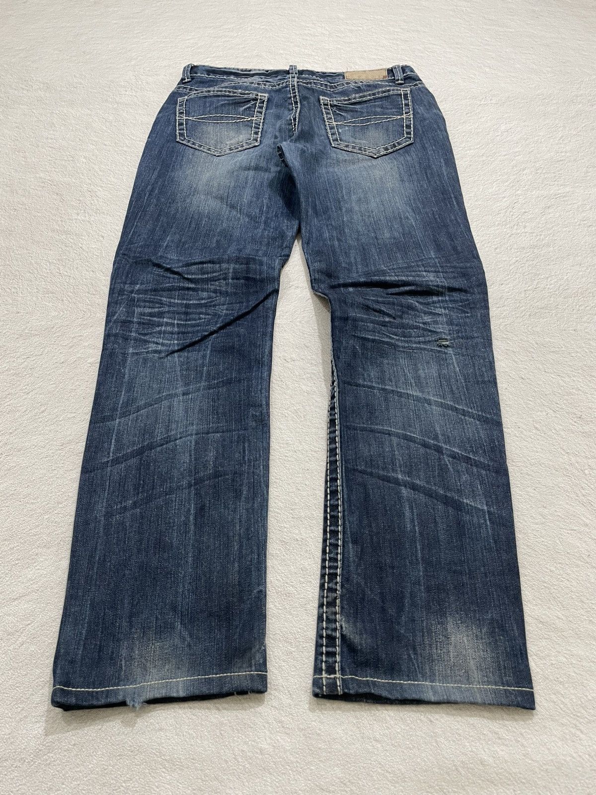 If Six Was Nine 2000s FRJ Blue Denim Washed y2k Size US 33 - 7 Thumbnail