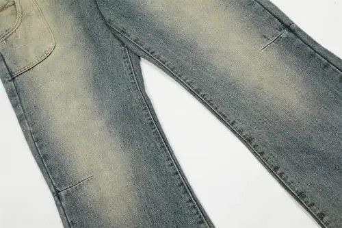 VIBE Men's American loose casual distressed straight washed jeans Size US 32 / EU 48 - 4 Thumbnail