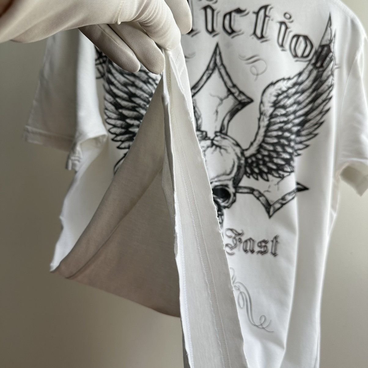Affliction VINTAGE CRAZY Y2K AFFLICTION LIVE FAST CROSS SKULL TEE Size US L / EU 52-54 / 3 - 14 Thumbnail