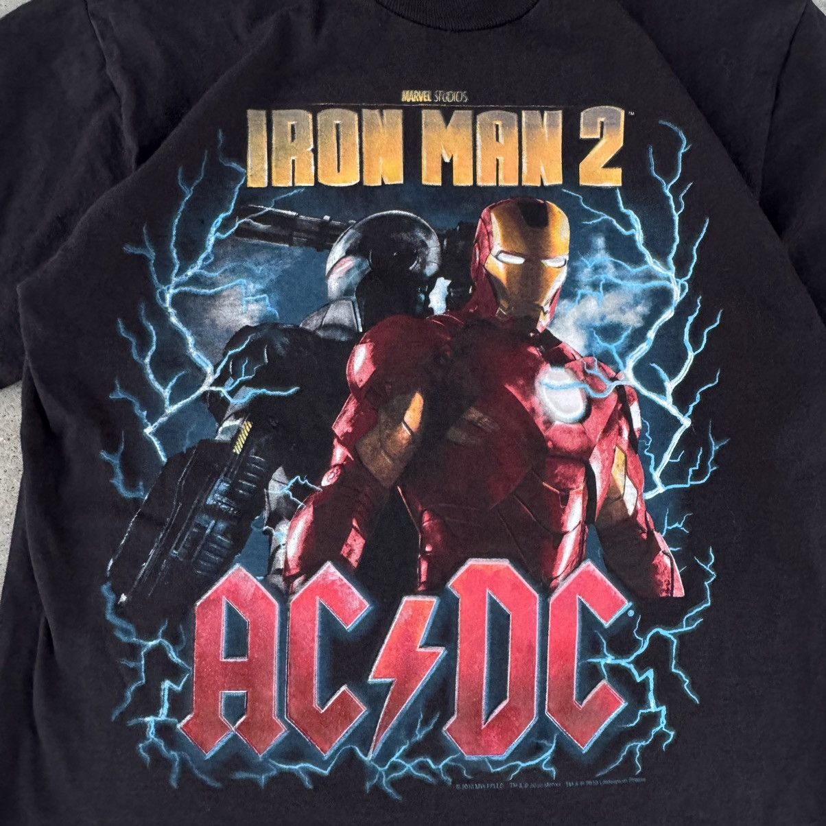 Band Tees × JNCO × Stussy Vintage Y2K 2010 Black AC/DC Ironman 2 Movie Promo Tee Small Size US S / EU 44-46 / 1 - 2 Thumbnail