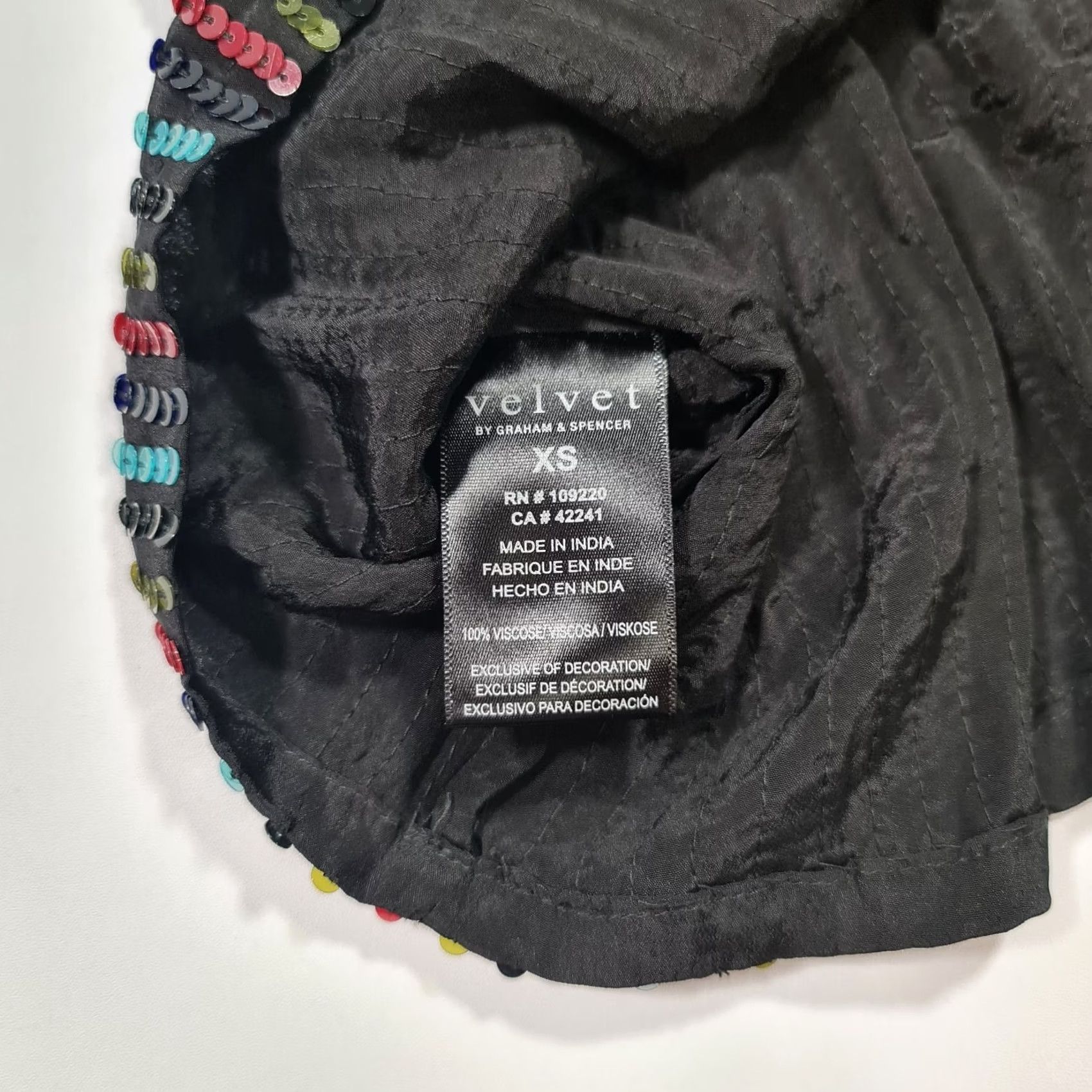 Velvet Velvet by Graham & Spencer Womens Dress Black XS Elisa Retro Sequinned Mini Dress Shirt? Size XS / US 0-2 / IT 36-38 - 8 Thumbnail