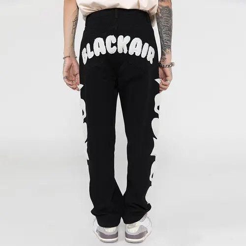 Japanese Brand Skull and Stars Embroidery Jeans Size US 34 / EU 50 - 3 Thumbnail