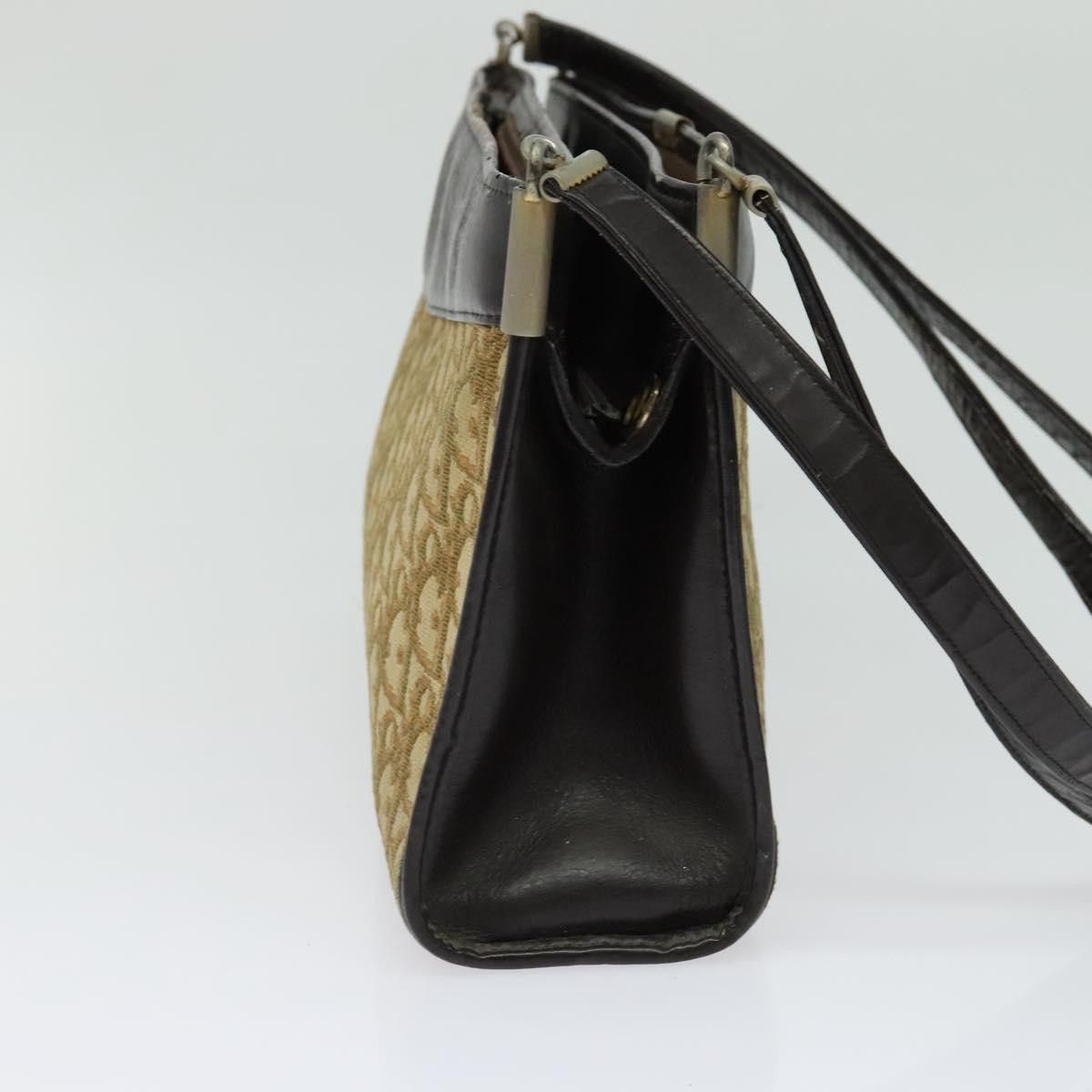Dior DIOR Trotter Canvas Shoulder Bag Beige Gold Size ONE SIZE - 4 Thumbnail