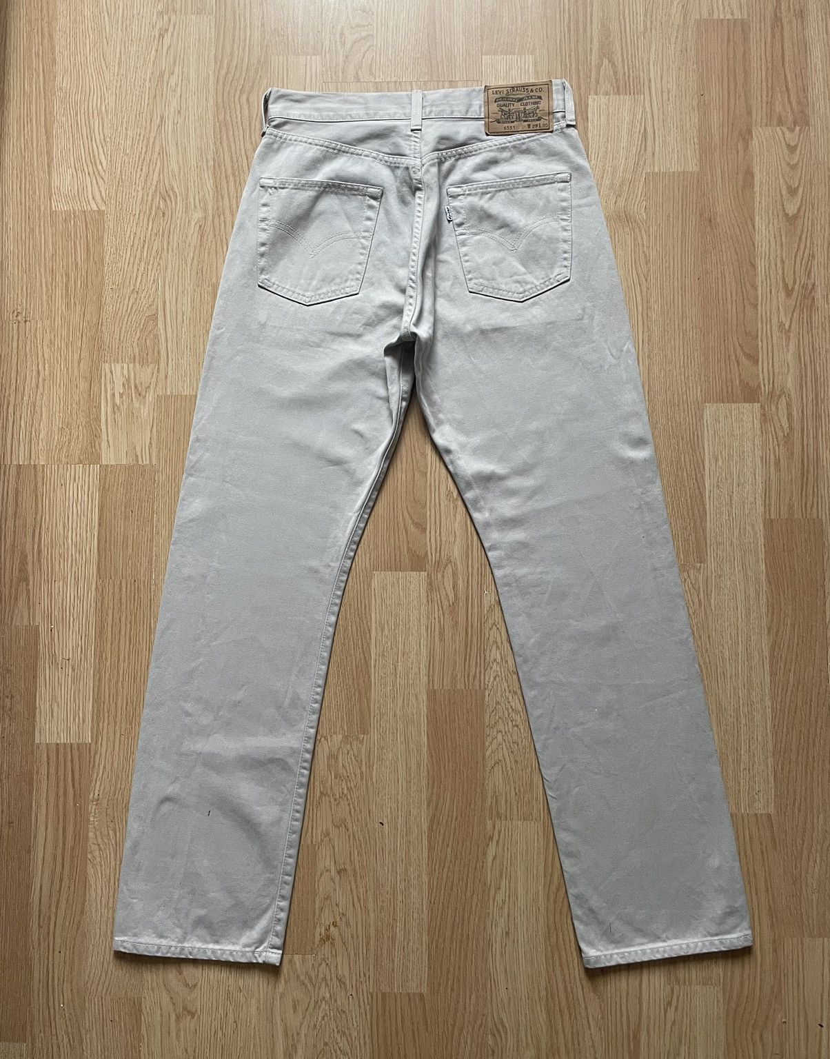 image of 90's Levis White Tab Denim Jeans in Beige, Men's (Size 29)