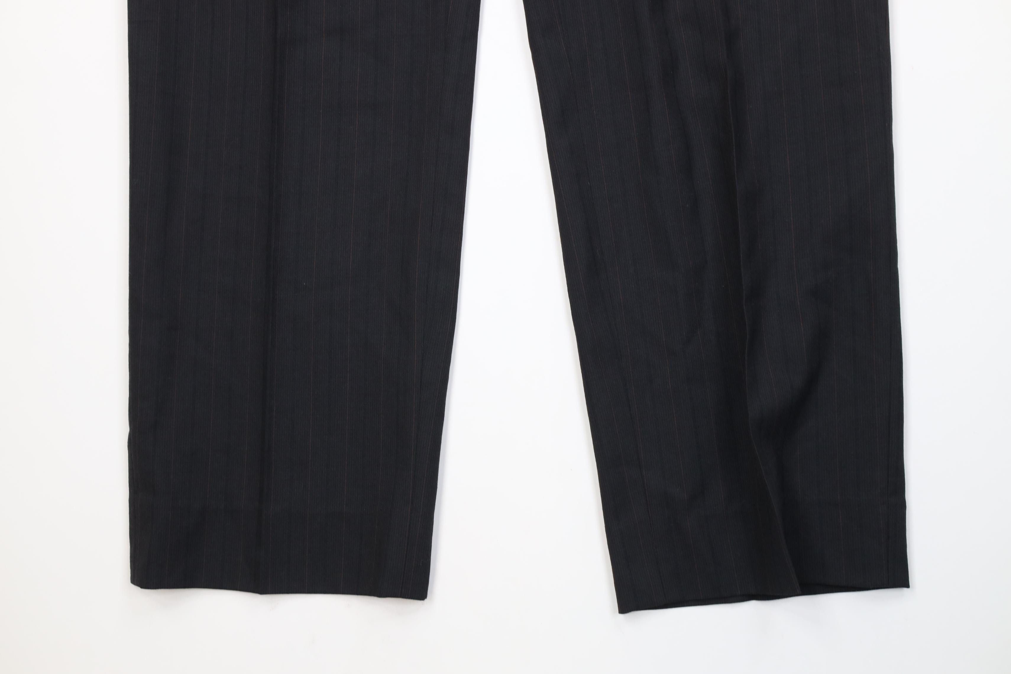 Vintage Vintage 90s Streetwear Knit Striped Wide Leg Chino Pants Size US 34 / EU 50 - 4 Thumbnail