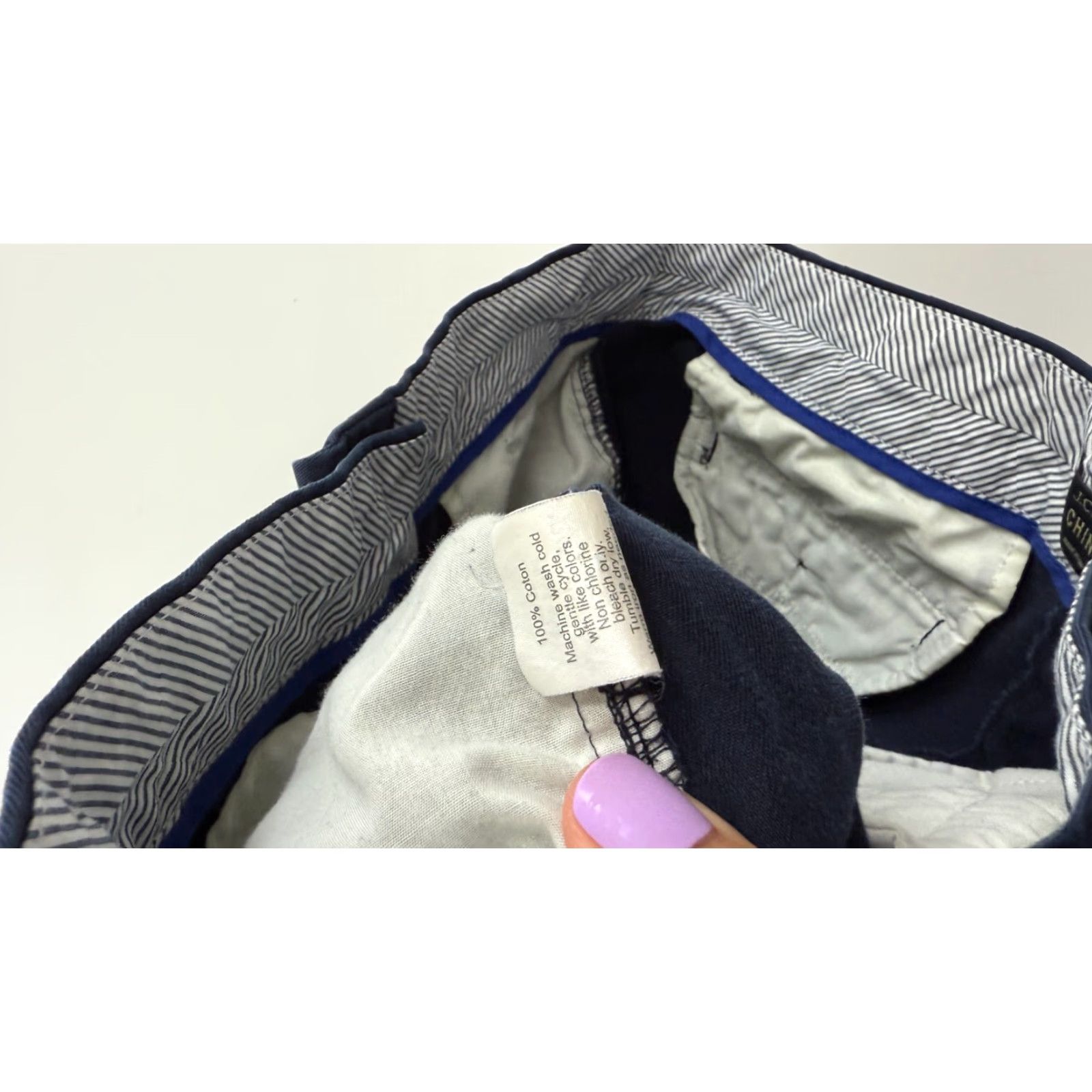 J.Crew J.Crew Chino Shorts Womens 8 Blue Dark Wash Mid Rise Slash Pockets Casual Summer Size 30" / US 8 / IT 44 - 4 Thumbnail
