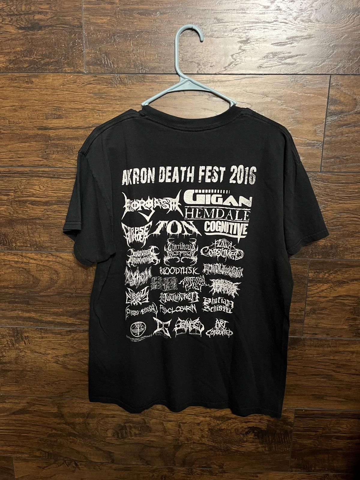 Designer T-shirt Akron Deathfest 2016 - Line up on Back Death Metal Size US L / EU 52-54 / 3 - 2 Thumbnail