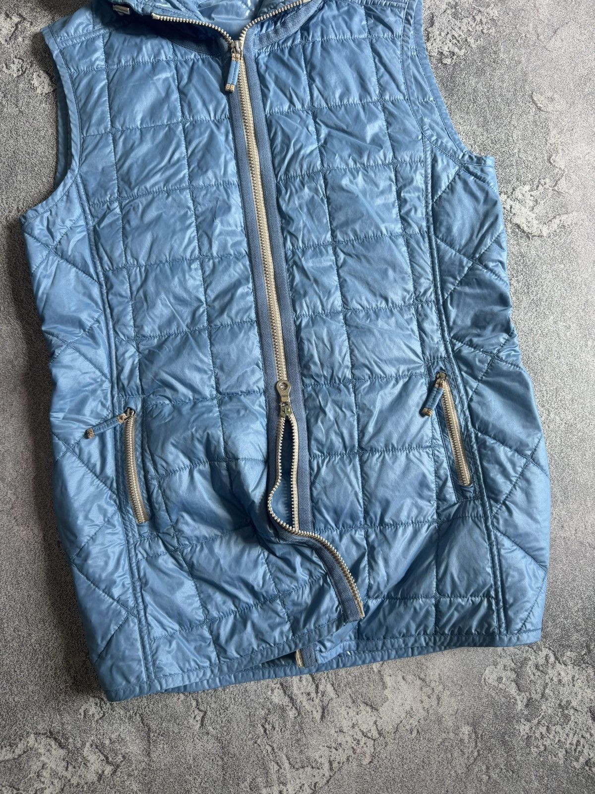 Frauenschuh Frauenschuh 3size blue quilted zip sleeveless jacket vest Size L / US 10 / IT 46 - 3 Thumbnail