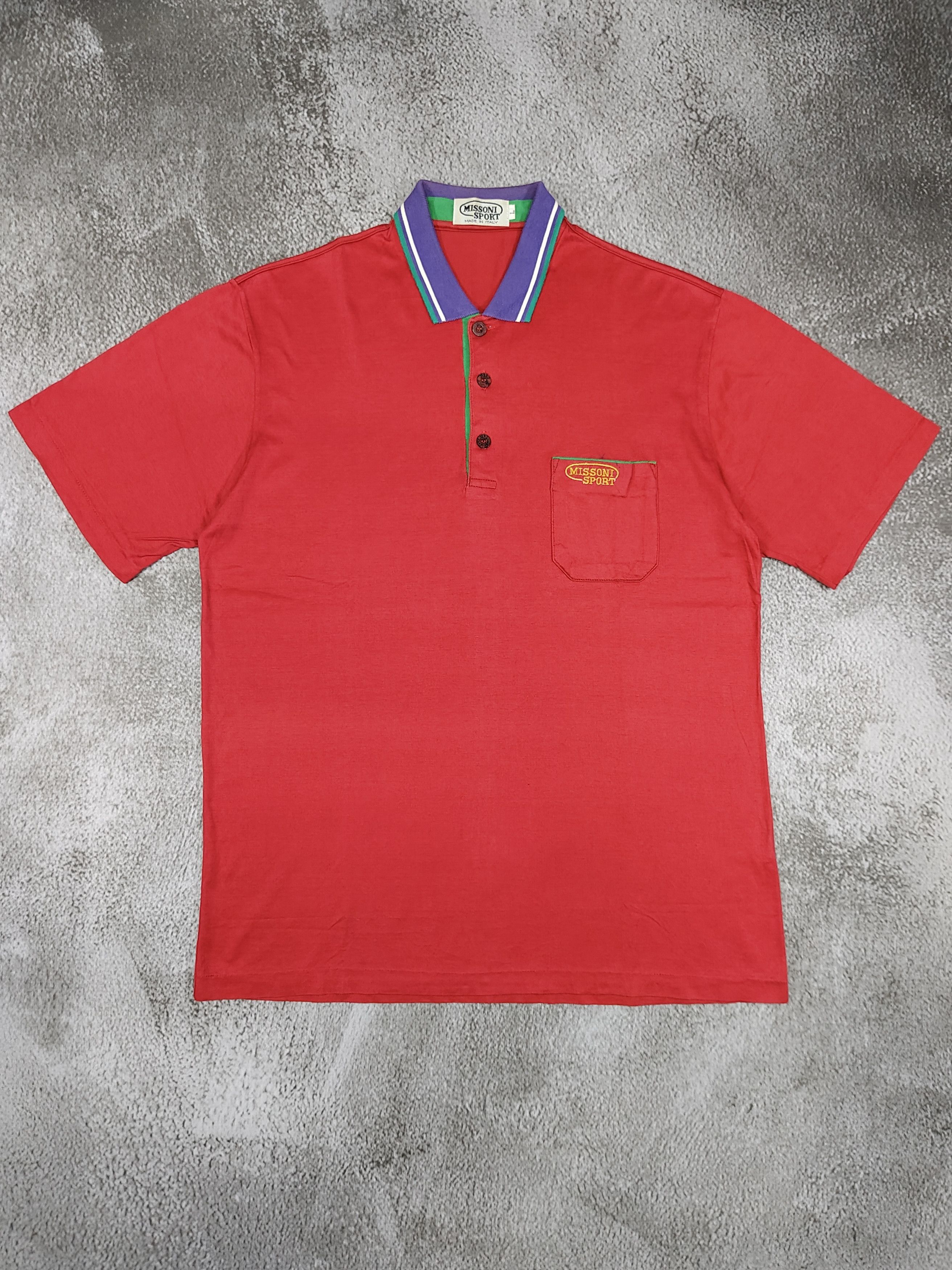 Missoni 90s Missoni Sport- Embroidered Logo Chest Pocket Polos Size US L / EU 52-54 / 3 - 1 Thumbnail