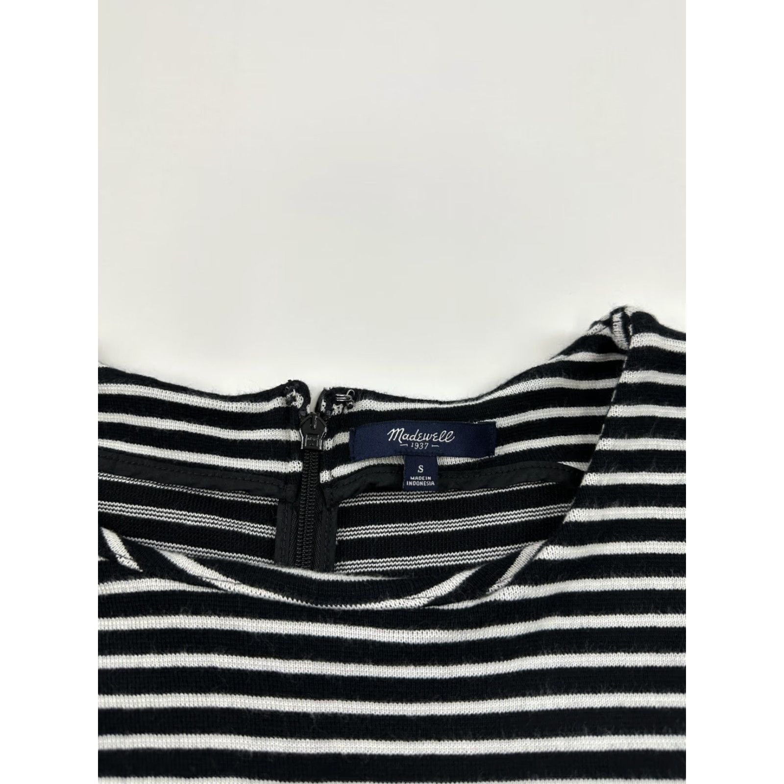 Madewell Madewell Dress Women’s Small Black & White Striped A-Line Knee Length Gallerist Womens Size S / US 4 / IT 40 - 2 Thumbnail