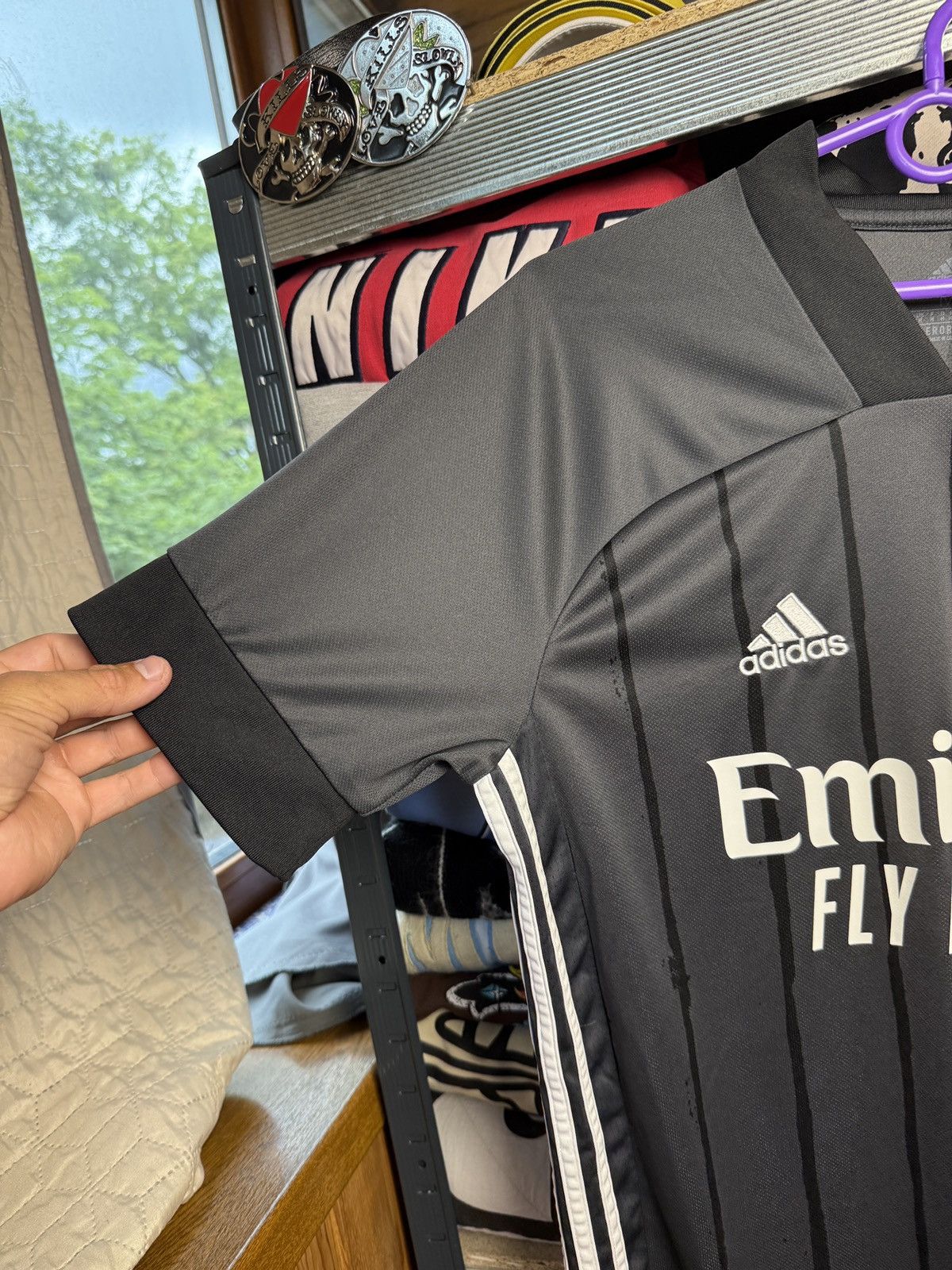 Adidas Vintage adidas Olympique Lyonnais soccer jersey size M rare Size US M / EU 48-50 / 2 - 4 Thumbnail