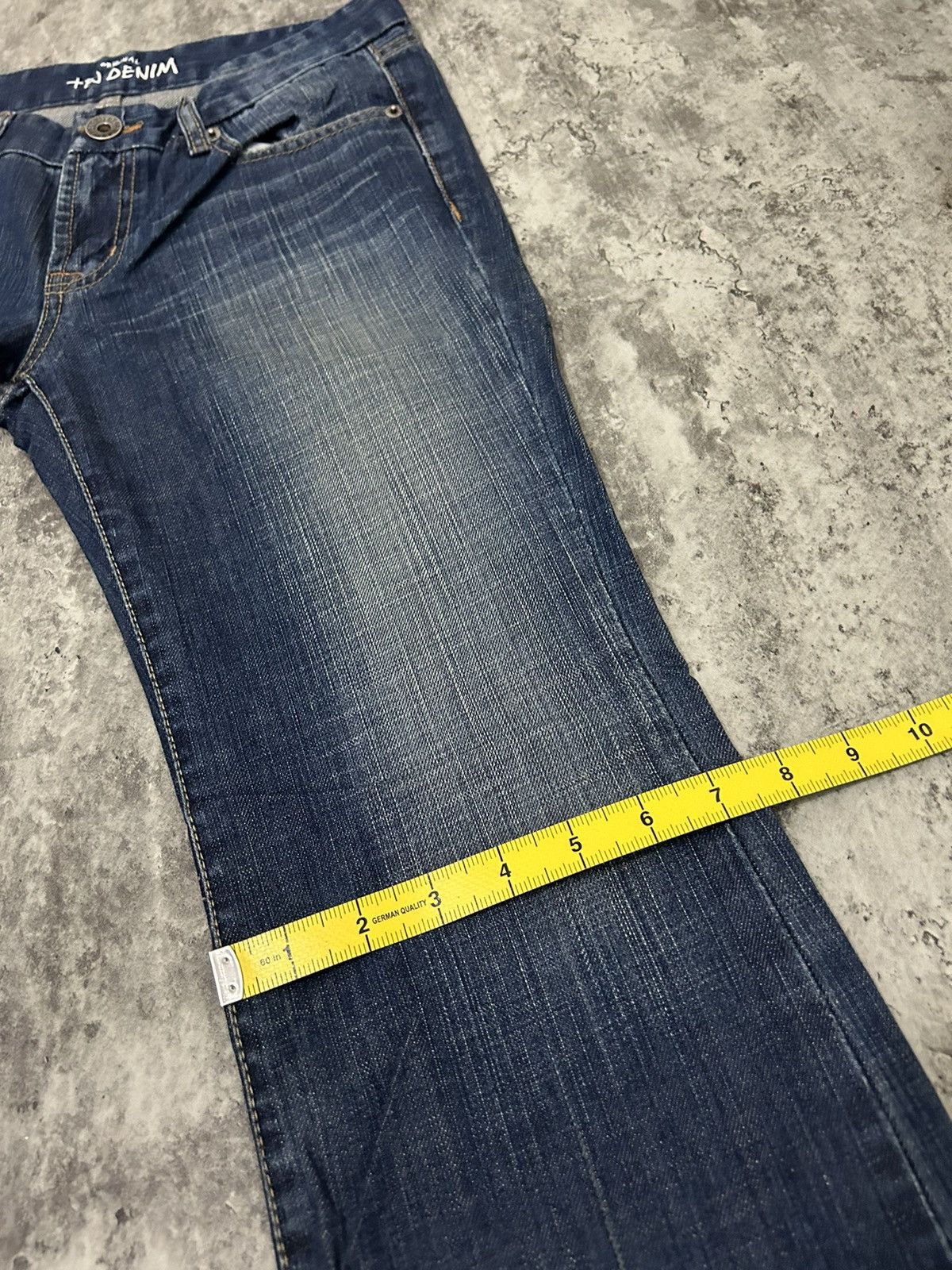 If Six Was Nine × Japanese Brand × Le Grande Bleu (L.G.B.) TBJ Denim Mud Wash Flare Pants Size US 29 - 12 Thumbnail