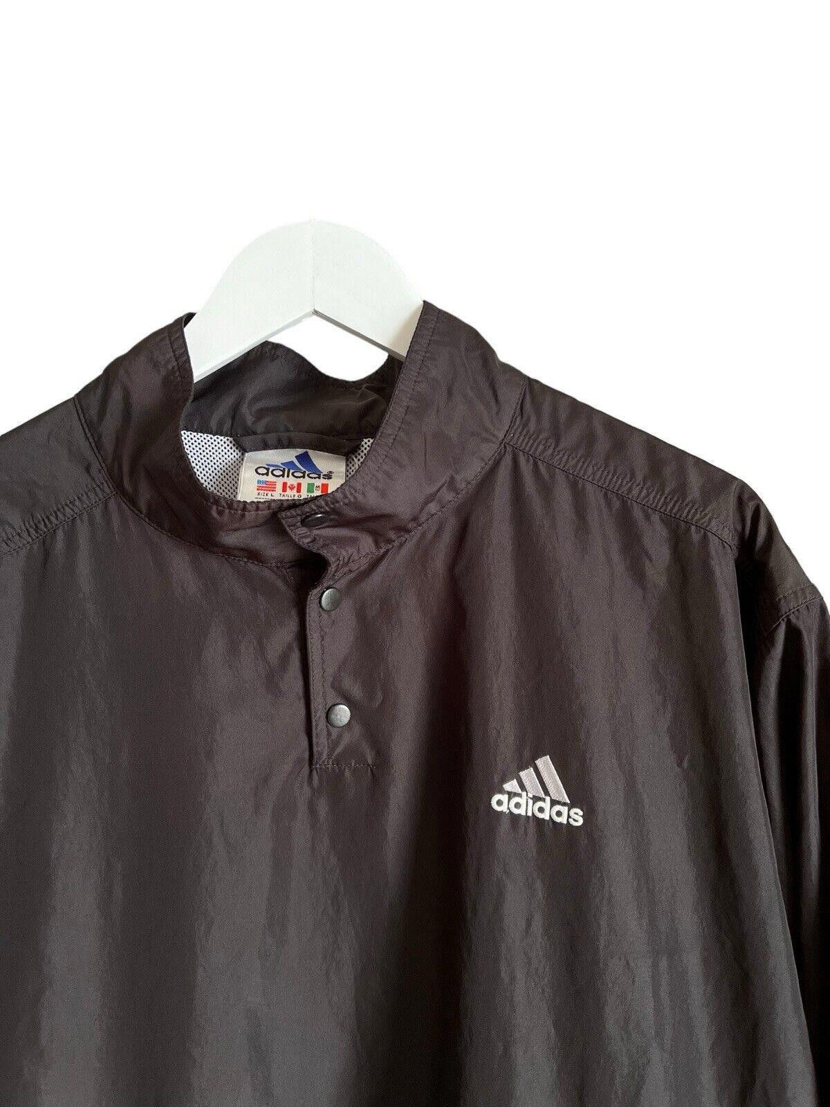 Adidas × Vintage Vintage 90s Adidas Pullover 3- Snap Windbreaker Jacket Large Size US L / EU 52-54 / 3 - 3 Thumbnail