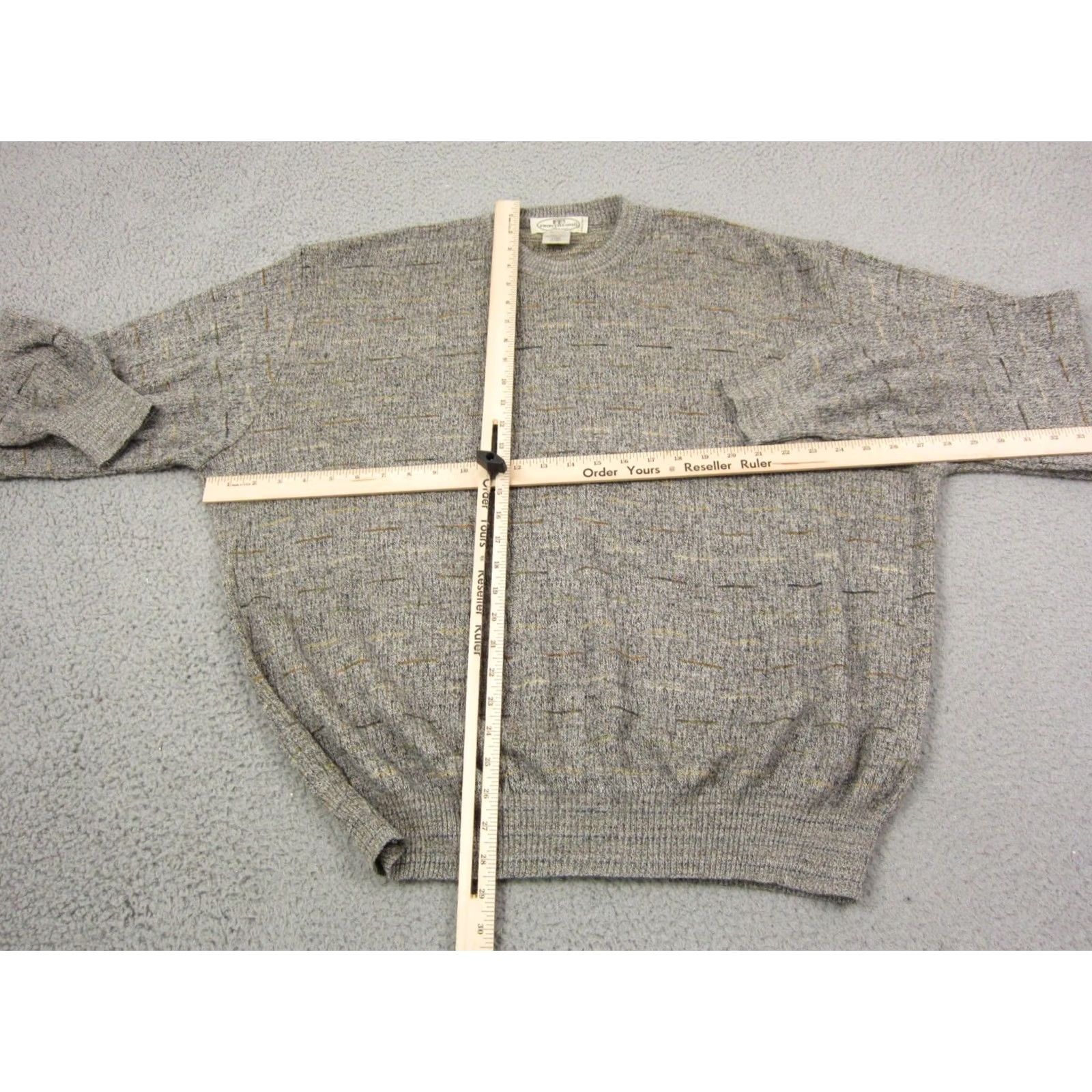 Pronto Uomo VINTAGE Pronto Uomo Sweater Mens L Brown Fleck Geometric Knit Made Italy Size US L / EU 52-54 / 3 - 7 Thumbnail