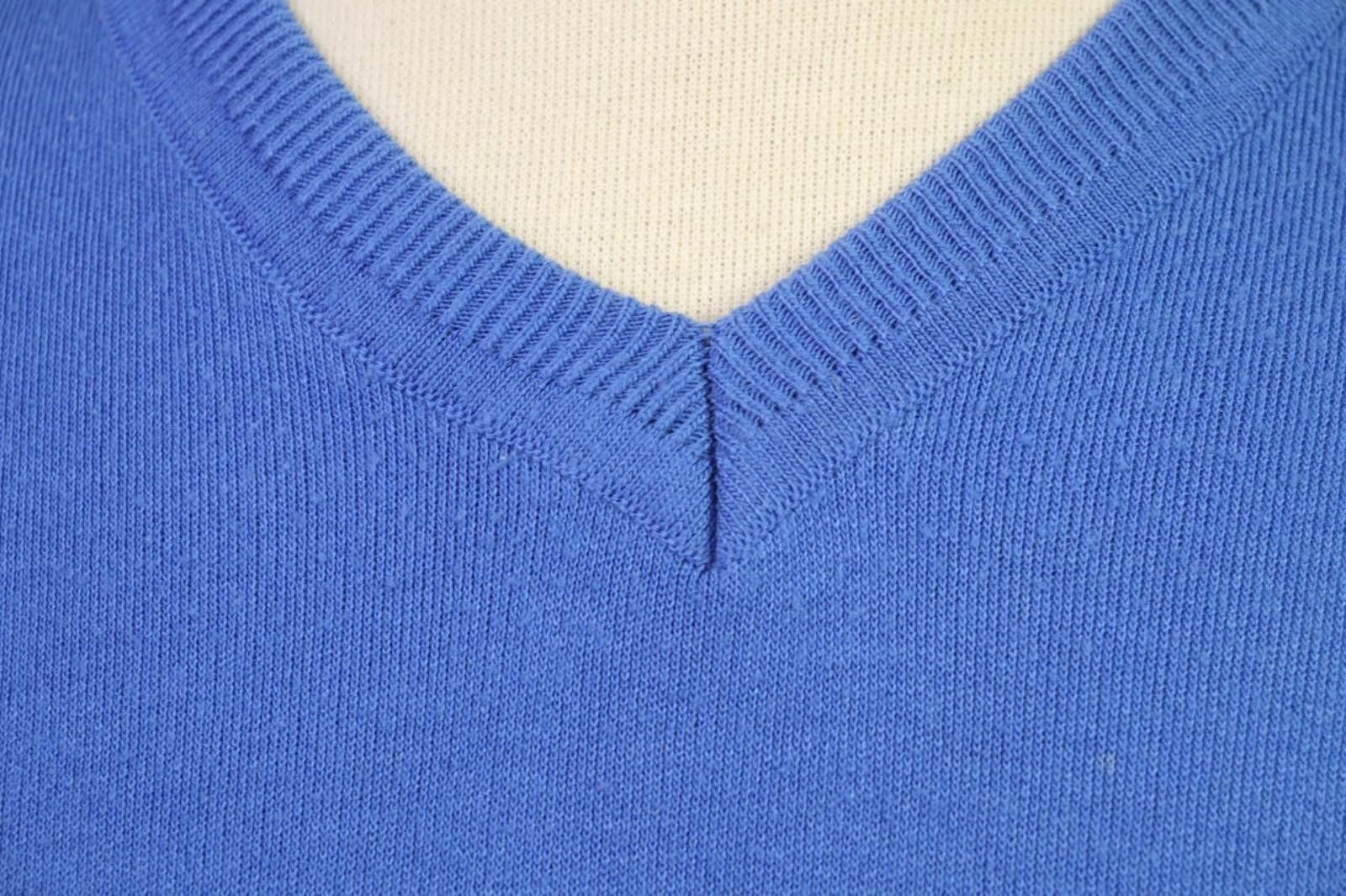 Salvatore Ferragamo Salvatore Ferragamo Blue Tight Knit Pullover Sweater Size M Size M / US 6-8 / IT 42-44 - 6 Thumbnail