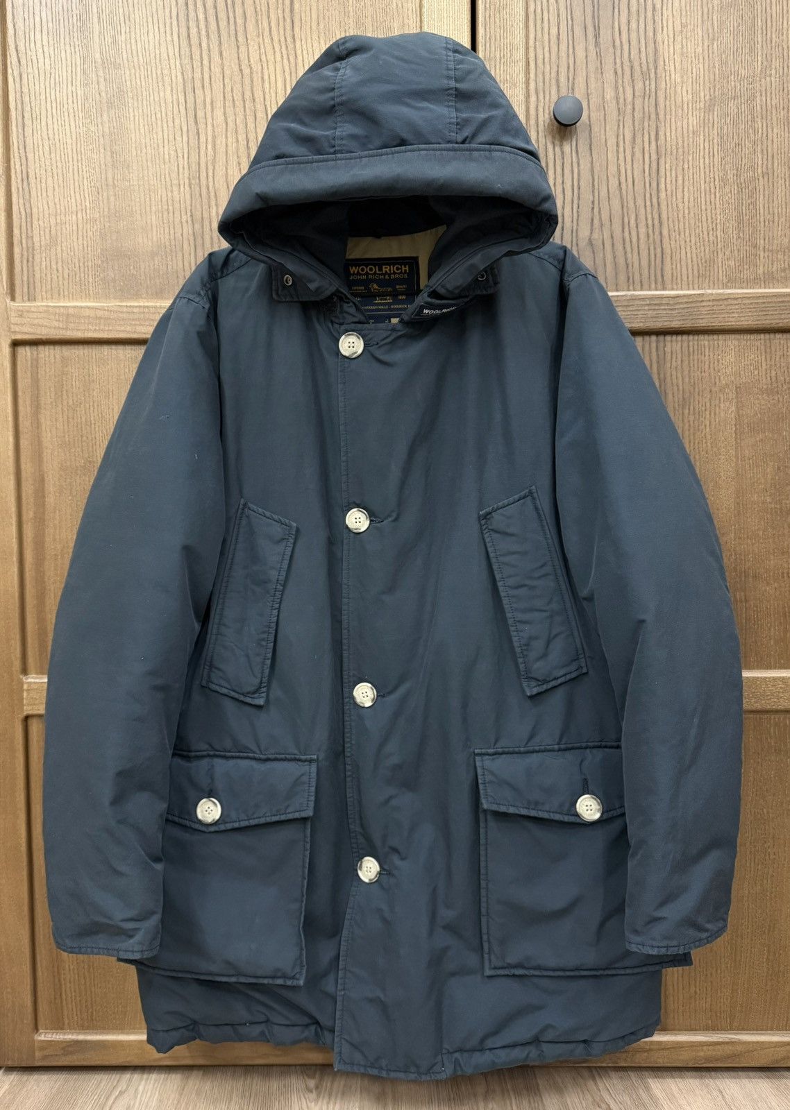 Woolrich Woolen Mills Woolrich John Rich & Bros Arctic Parka Navy Blue Down Jacket Size US XL / EU 56 / 4 - 1 Thumbnail