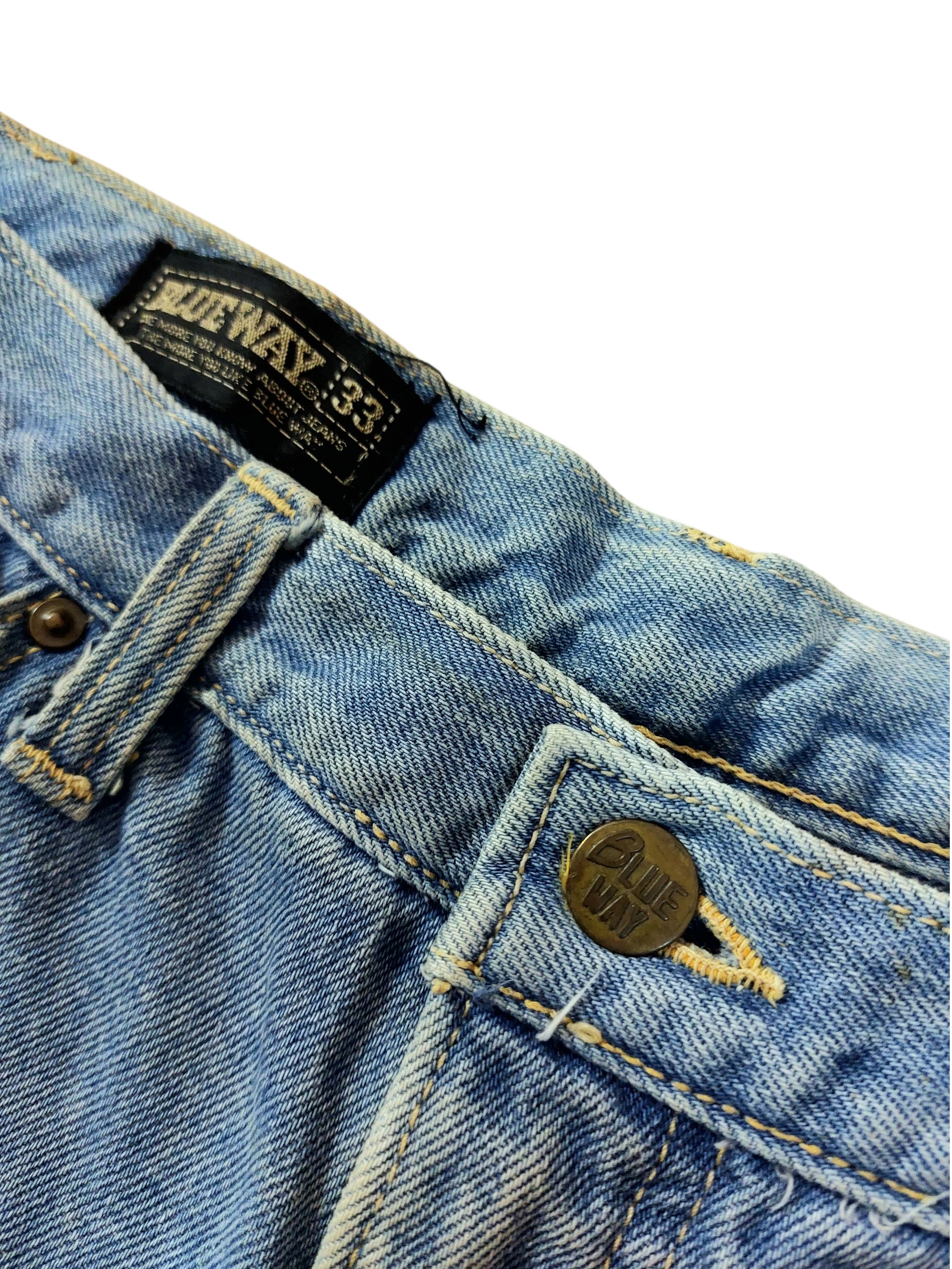 Vintage 🔥Super Flare Blueway Japan Made Classic Denim Size US 30 / EU 46 - 8 Thumbnail