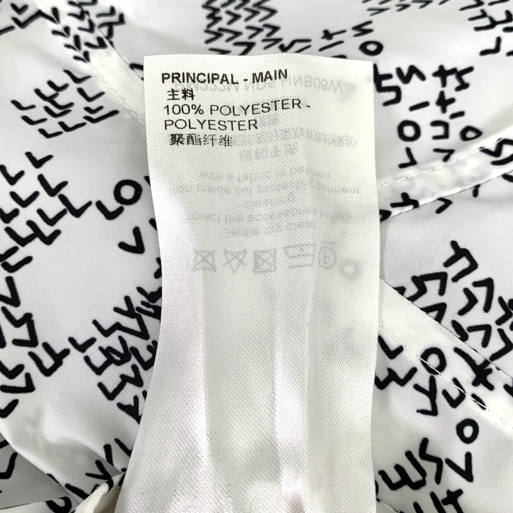 Louis Vuitton Louis Vuitton Mens White Geometric Print Hooded Jacket Size Size US M / EU 48-50 / 2 - 5 Thumbnail