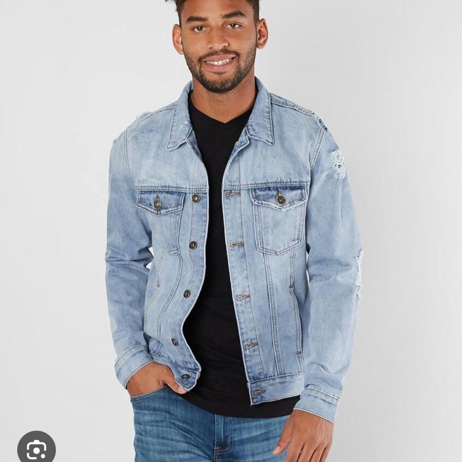 Brooklyn Cloth Brooklyn Cloth Distressed Jean Jacket Size US M / EU 48-50 / 2 - 1 Thumbnail