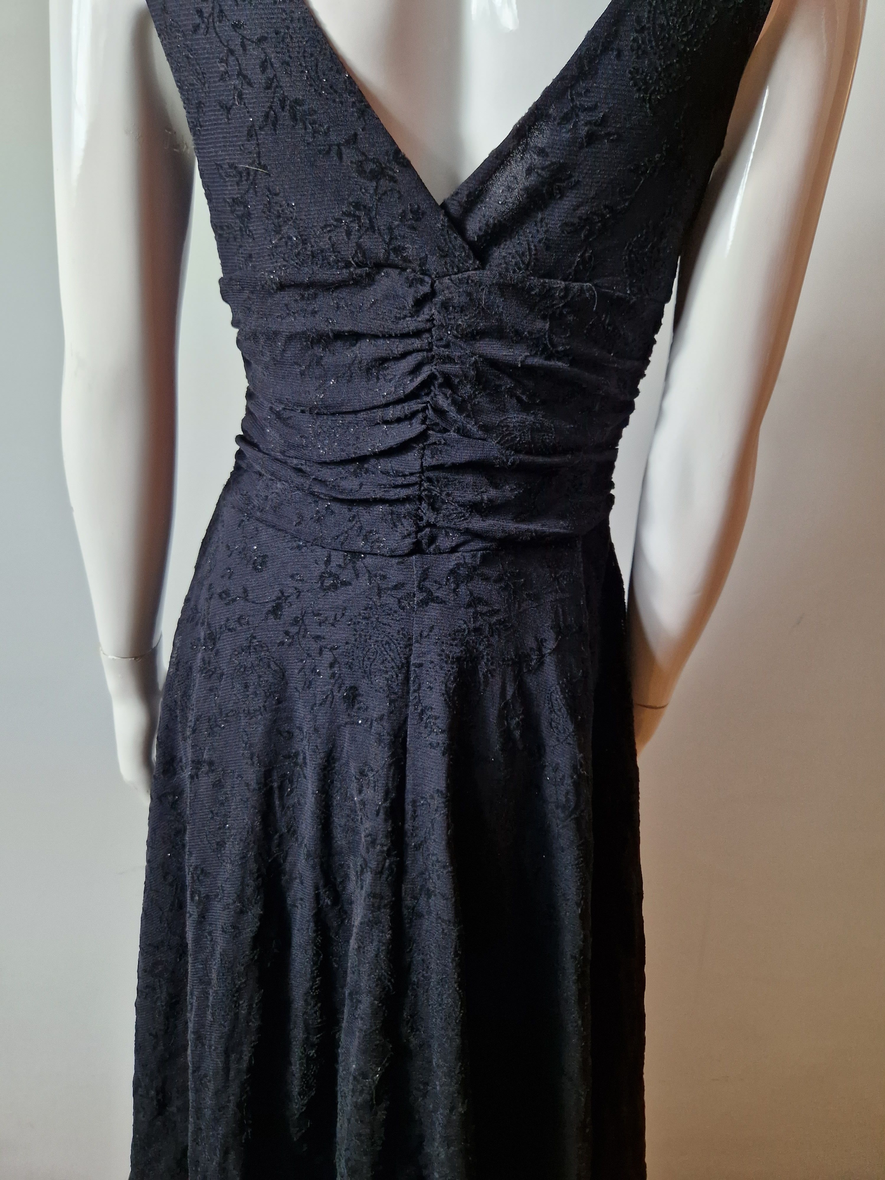 If Six Was Nine × Vintage vintage black lace floral dress Size M / US 6-8 / IT 42-44 - 6 Thumbnail