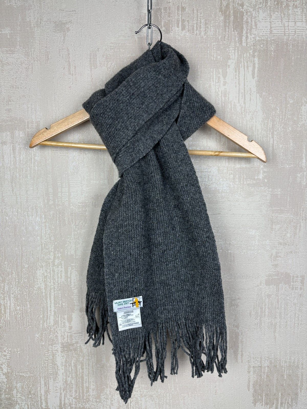 Other UK William Brunton Hand Knits Scarf 100% Lambswool Scotland Size ONE SIZE - 1 Thumbnail