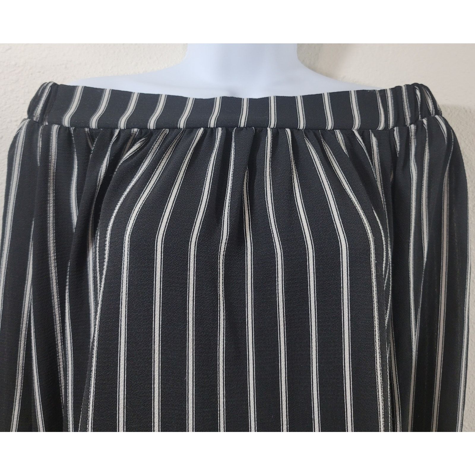 Other Rhapsody Black White Striped Off The Shoulder Top Medium Size M / US 6-8 / IT 42-44 - 5 Thumbnail