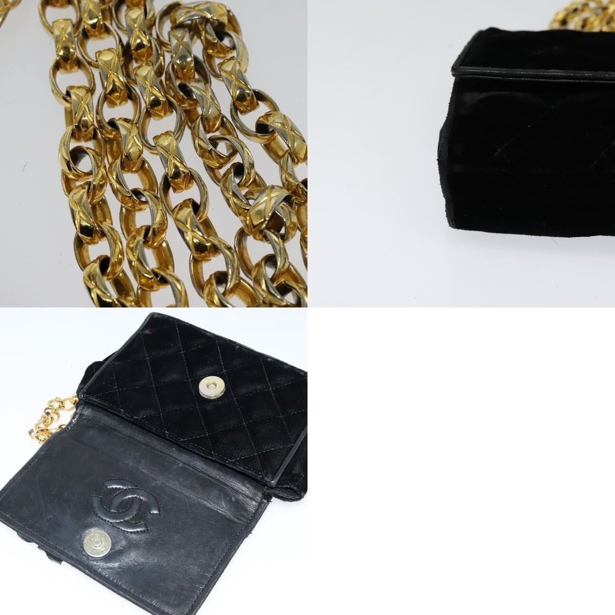 Chanel Chanel Matelasse Camellia Chain Shoulder Bag Velour Size ONE SIZE - 4 Thumbnail