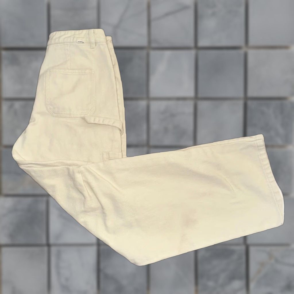 VINTAGE Billabong Carpenter Workwear Cargo Pants Men’s 28x32 Ivory Cream Cargo Workwear 90s Skater Surfer Vintage Streetwear Mens