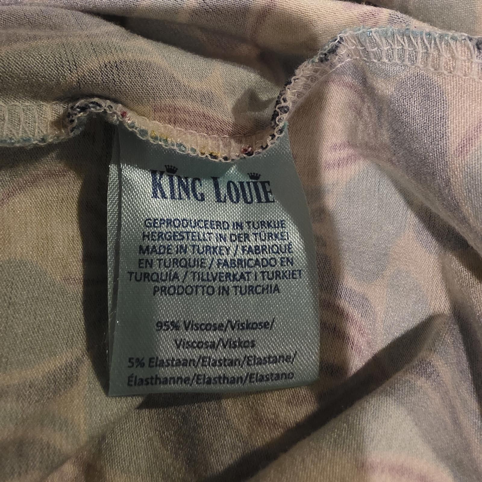 Unknown London King Louie Sleeveless Wrap-Front Dress – Retro Fan Print Size XL / US 12-14 / IT 48-50 - 8 Thumbnail