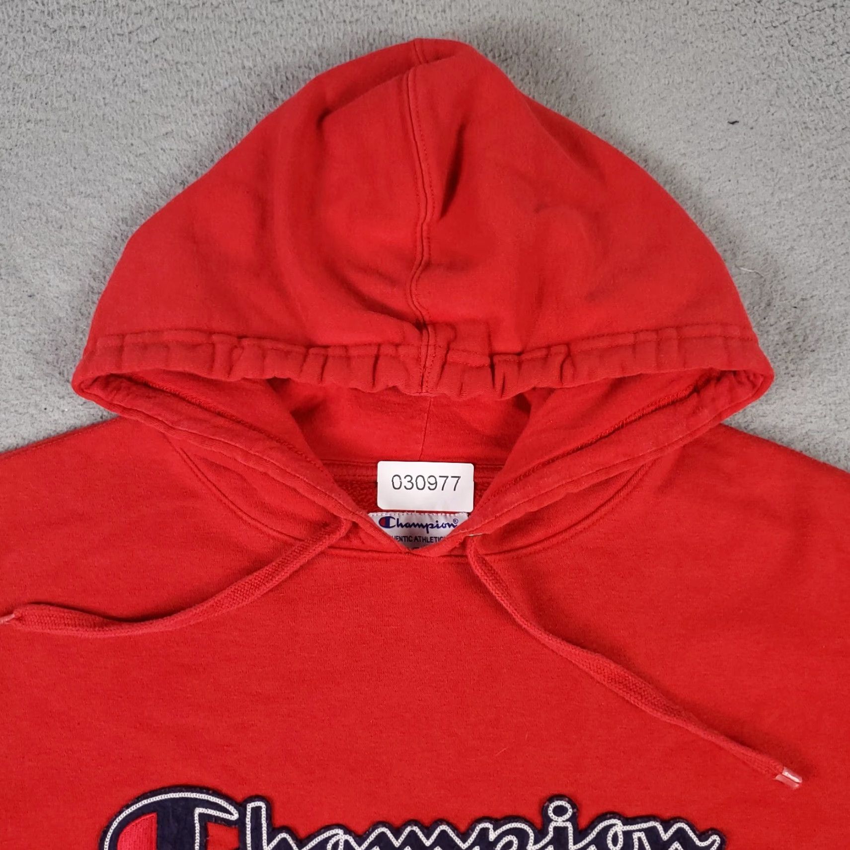 Champion VINTAGE Champion Hoodie Sweatshirt Mens XL Red Pullover Casual Knitted Logo Zipper 90sâModern Size US XL / EU 56 / 4 - 3 Thumbnail